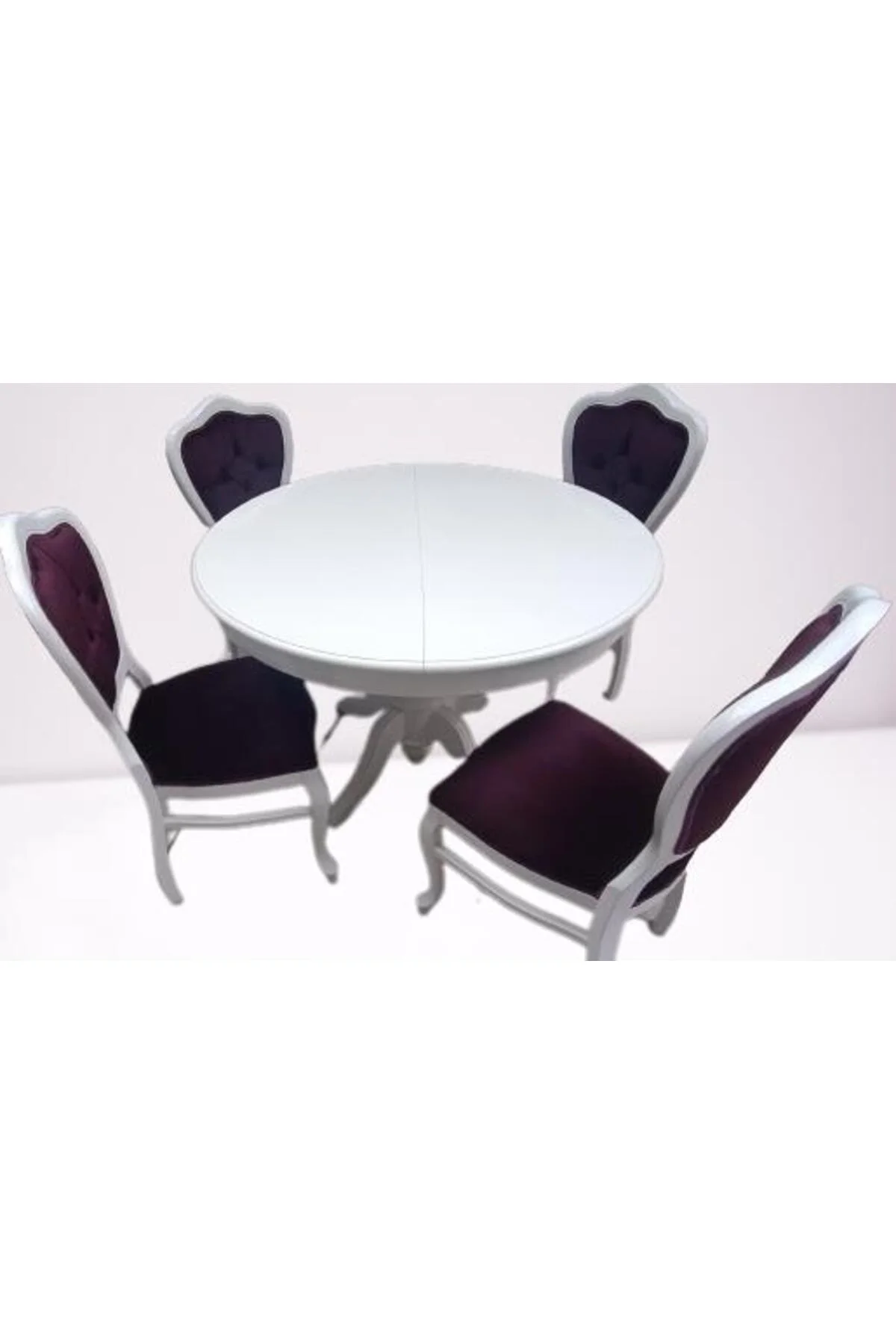 Masa Sandalye 90148 Tk Ihlamur Baba Ayak Model Parlak beyaz MDF Tabla 100 Açılır Masa Sandalye 90148 Tk Ihlamur Baba Ayak Model Parlak beyaz MDF Tabla 100 Açılır - Görsel 5