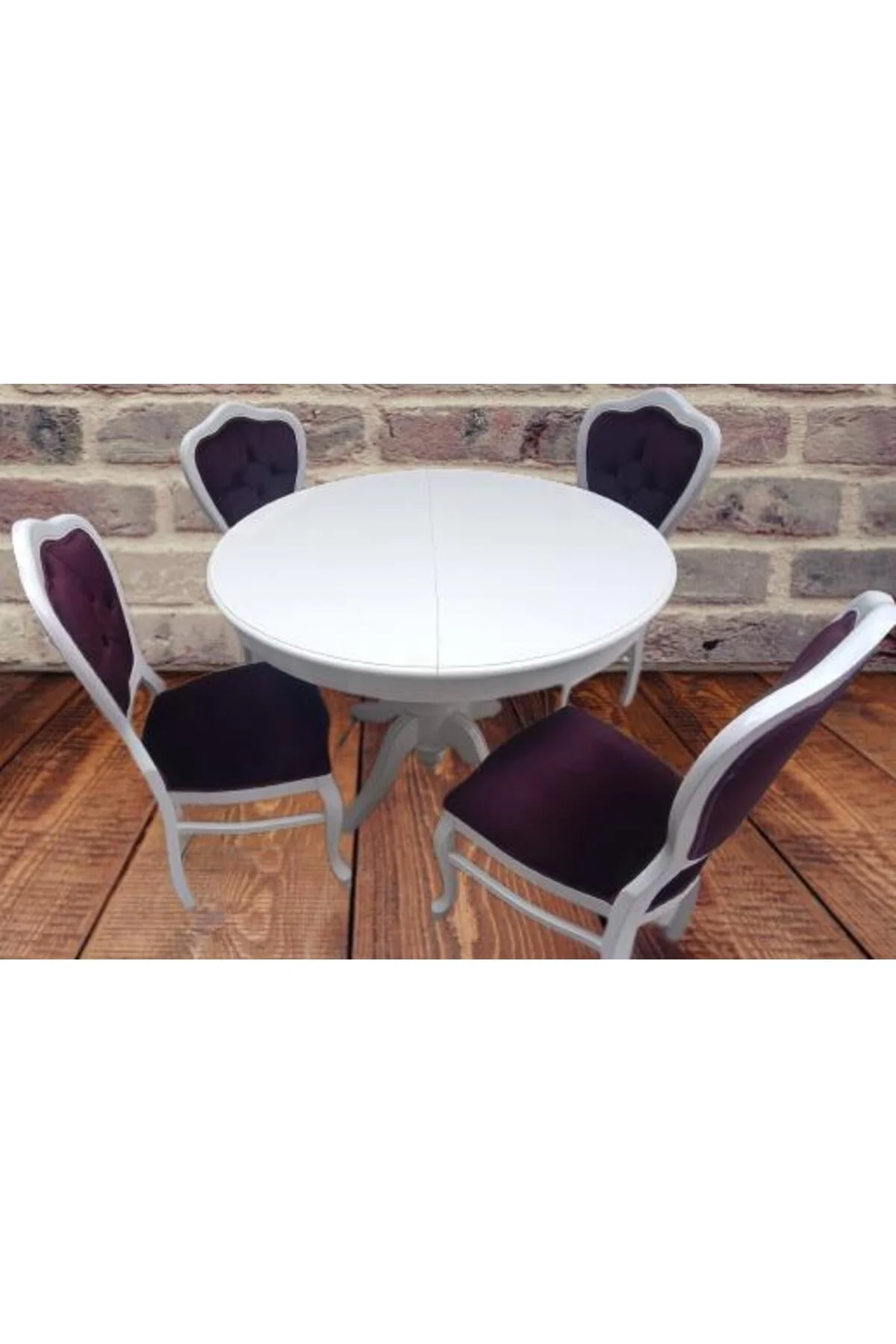 Masa Sandalye 90148 Tk Ihlamur Baba Ayak Model Parlak beyaz MDF Tabla 100 Açılır Masa Sandalye 90148 Tk Ihlamur Baba Ayak Model Parlak beyaz MDF Tabla 100 Açılır - Görsel 7