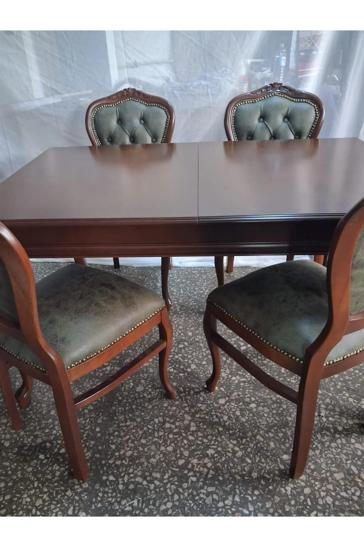 Masa Sandalye 90615 Klasik Model Kayın Aslan Ayak Oymalı Ceviz Orta Açılır Masa Masa Sandalye 90615 Klasik Model Kayın Aslan Ayak Oymalı Ceviz Orta Açılır Masa - Görsel 6