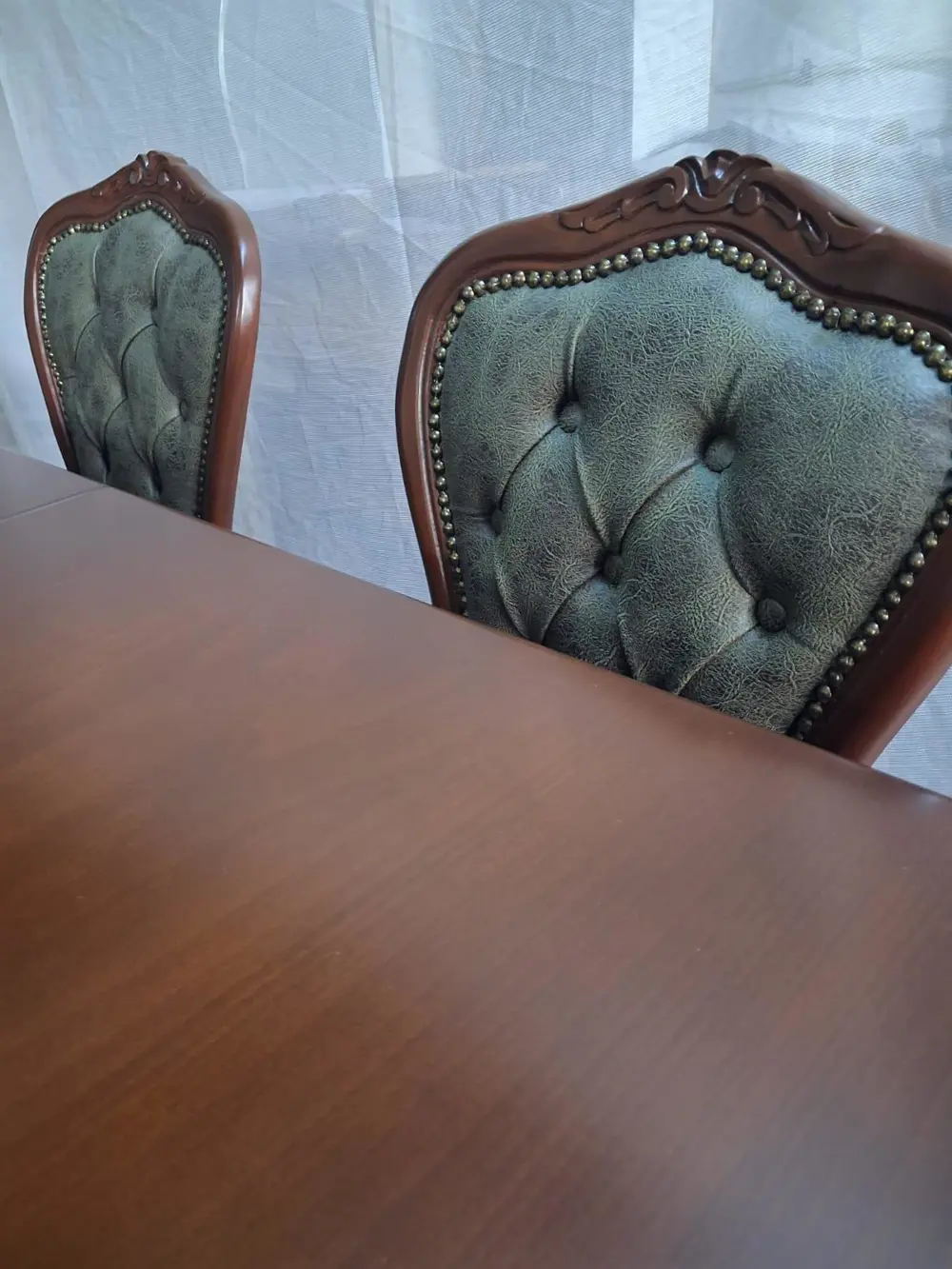 Masa Sandalye 90615 Klasik Model Kayın Aslan Ayak Oymalı Ceviz Or