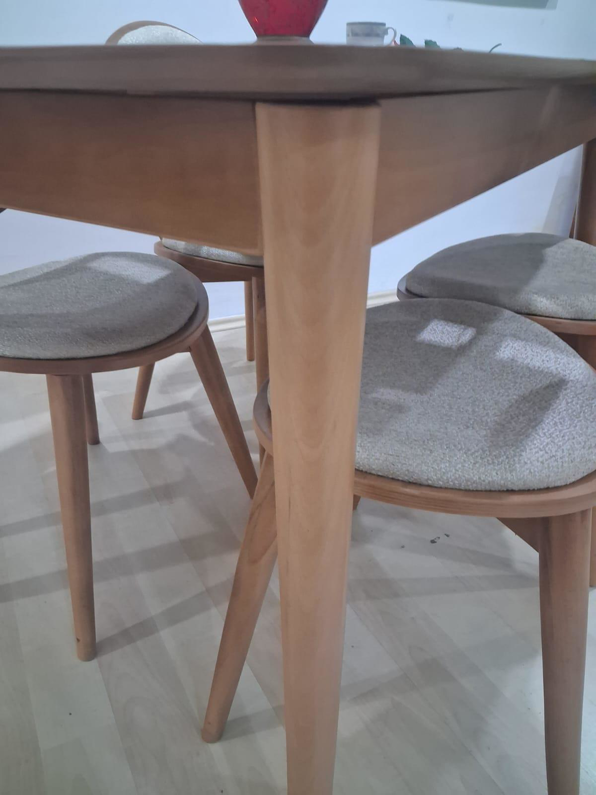 Masa Sandalye 90643 Retro Ayak Model Kayın Retro Açılır Parlak Aç