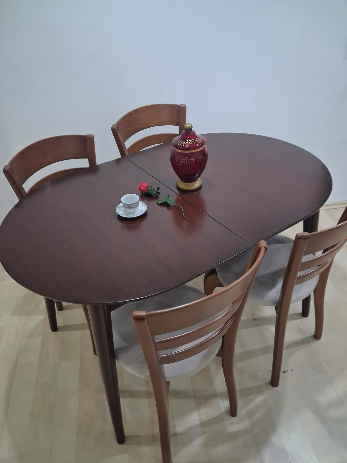 Masa Sandalye 90644 Retro Ayak Model Kayın Retro Açılır Parlak Ko