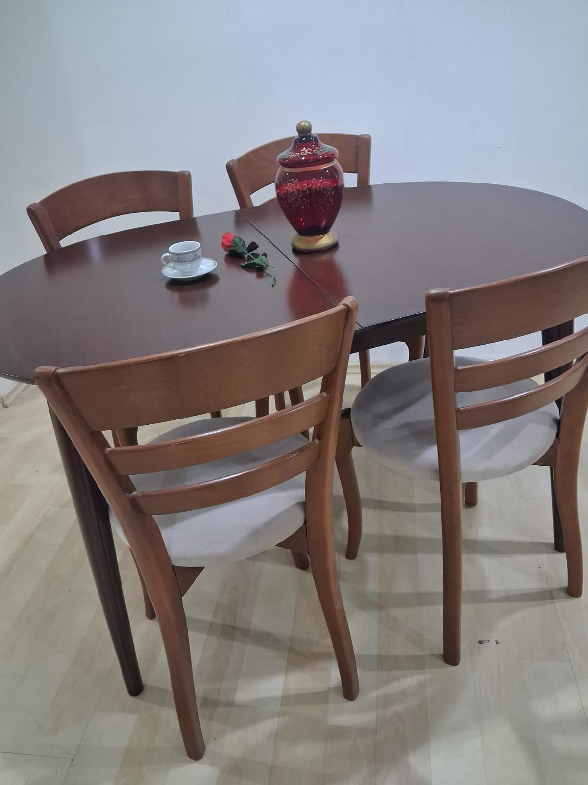 Masa Sandalye 90644 Retro Ayak Model Kayın Retro Açılır Parlak Ko