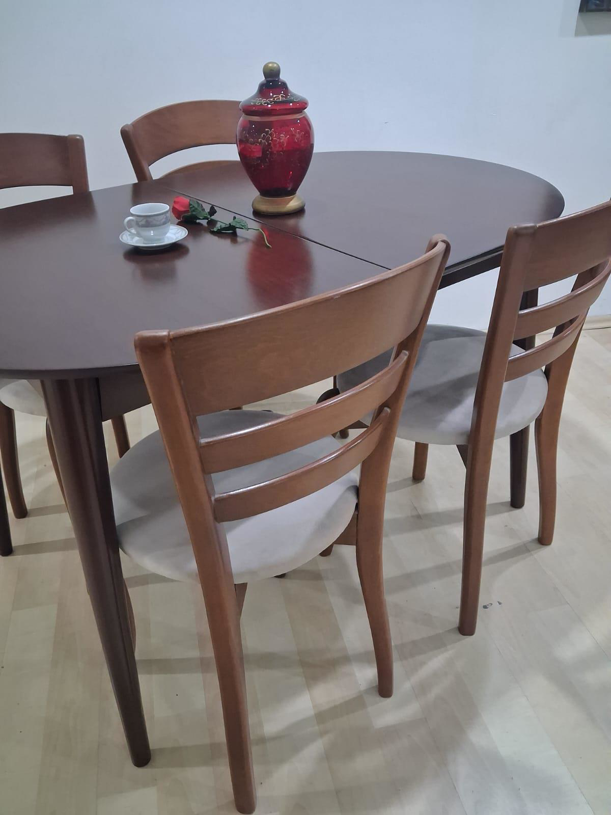 Masa Sandalye 90644 Retro Ayak Model Kayın Retro Açılır Parlak Ko