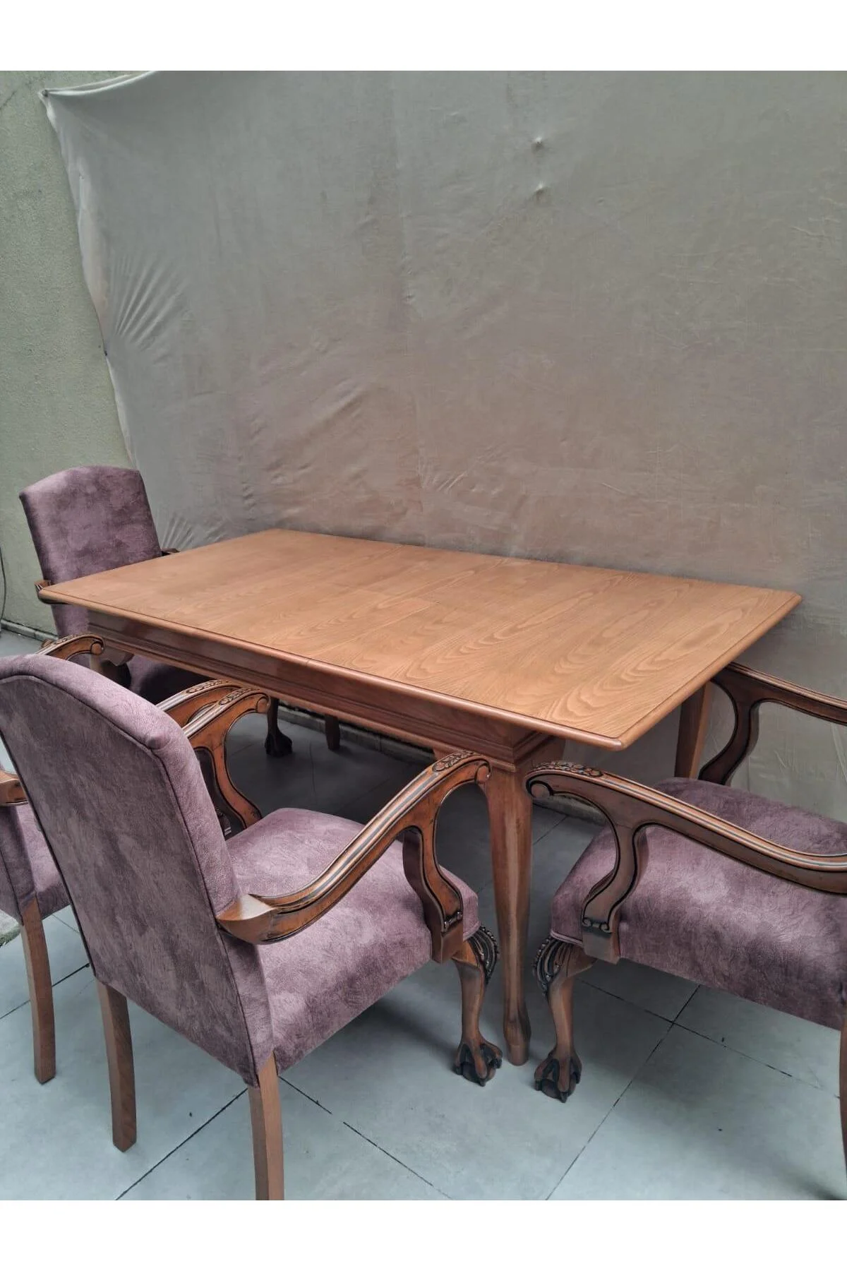 Masa Sandalye Berjer 90626 Bengi Klasik Model Kayın Aslan Ayak Açılır Masa 4 Adet Tk Masa Sandalye Berjer 90626 Bengi Klasik Model Kayın Aslan Ayak Açılır Masa 4 Adet Tk - Görsel 6