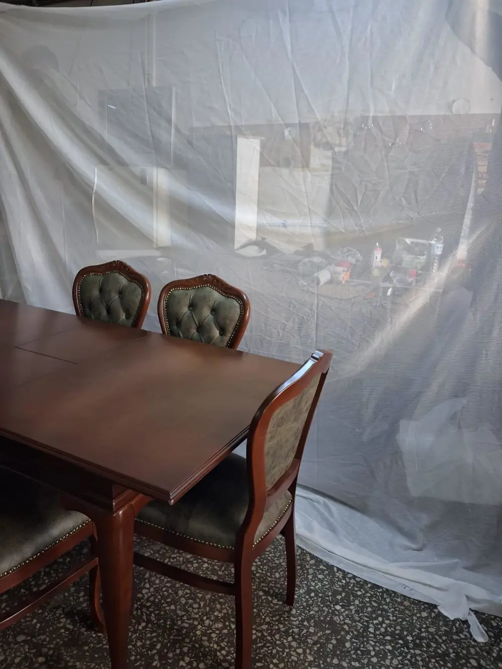 Masa Sandalye Tk 90616 Klasik Model Kayın Aslan Ayak Oymalı Ceviz