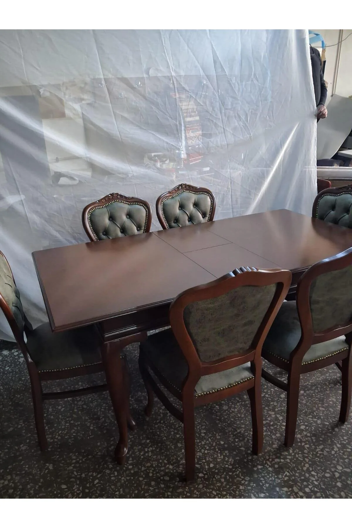 Masa Sandalye Tk 90616 Klasik Model Kayın Aslan Ayak Oymalı Ceviz Orta Açılır Masa Masa Sandalye Tk 90616 Klasik Model Kayın Aslan Ayak Oymalı Ceviz Orta Açılır Masa - Görsel 6