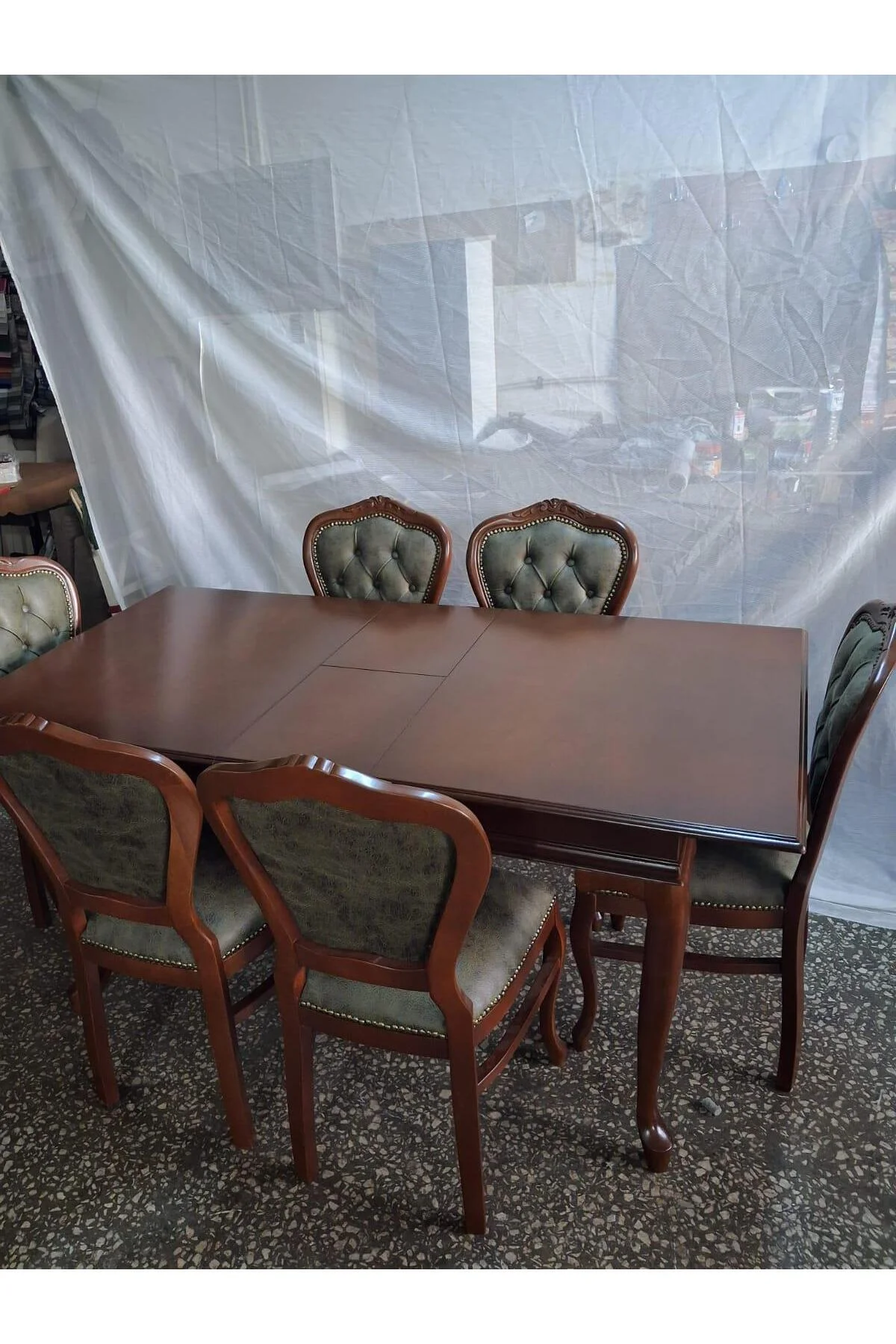 Masa Sandalye Tk 90616 Klasik Model Kayın Aslan Ayak Oymalı Ceviz Orta Açılır Masa Masa Sandalye Tk 90616 Klasik Model Kayın Aslan Ayak Oymalı Ceviz Orta Açılır Masa - Görsel 5