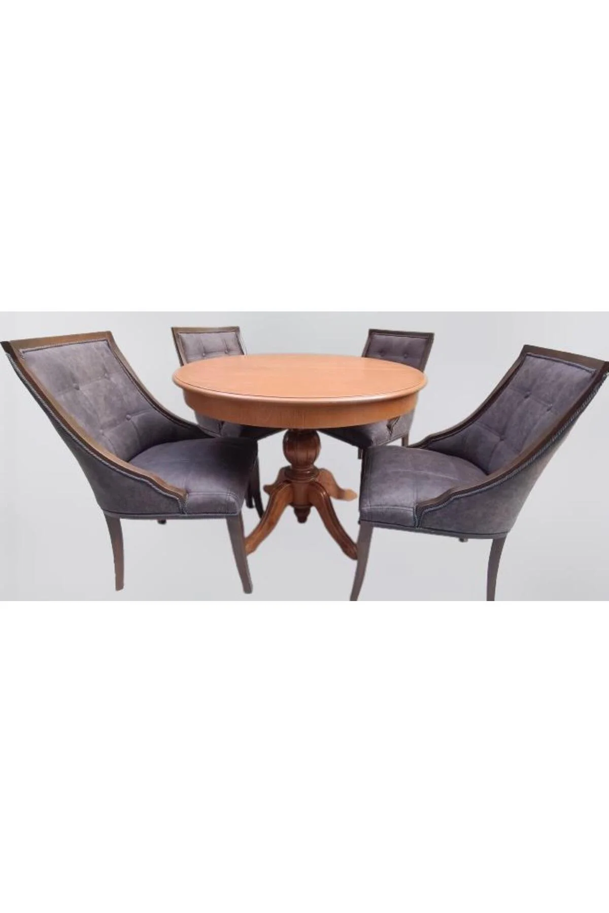Masa ST Baba 90145 Ihlamur Ayak Model Sandalye Zus 40 Asil Ahşap MDF Kapitoneli - Görsel 2