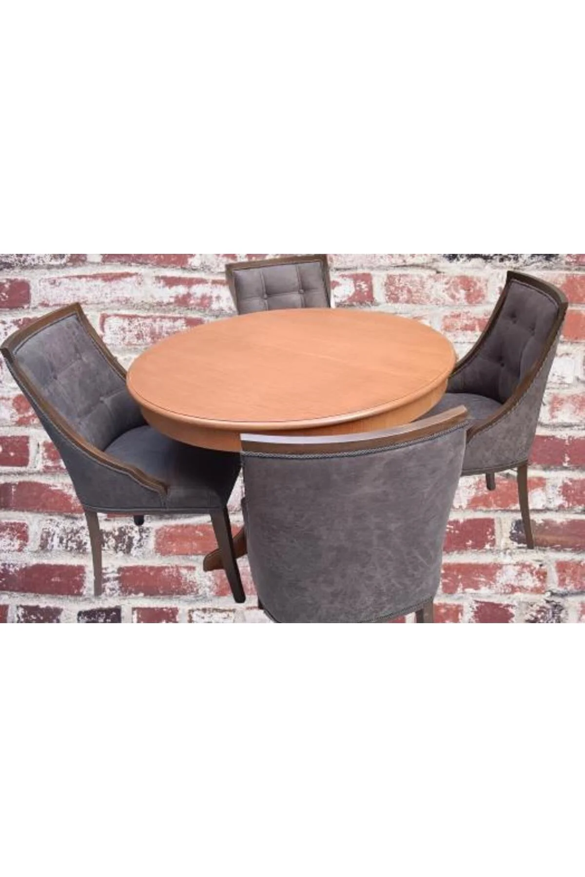 Masa ST Baba 90145 Ihlamur Ayak Model Sandalye Zus 40 Asil Ahşap MDF Kapitoneli - Görsel 7