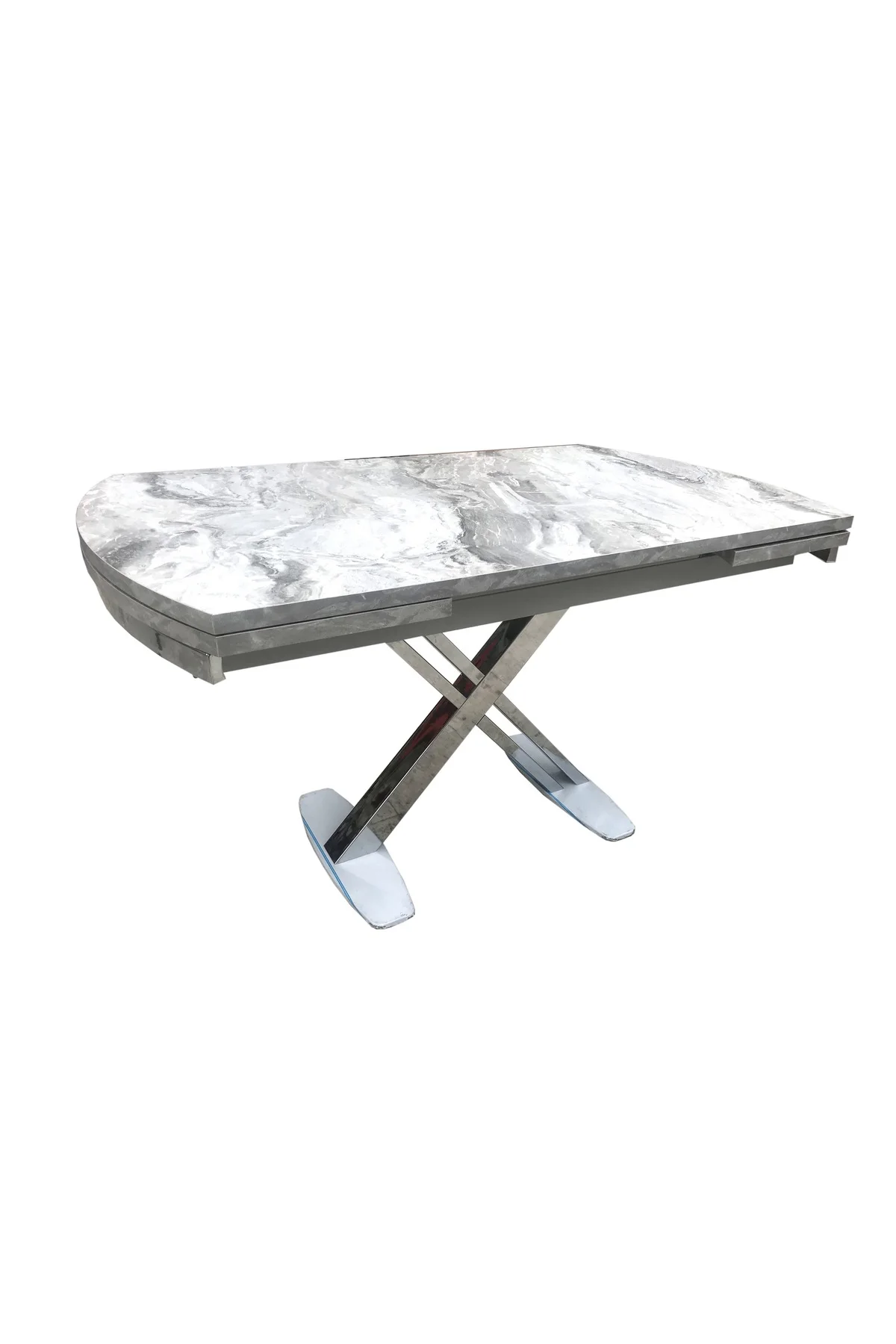 Masa St X Ayak Model Metal Nikelaj Dikdörtgen Kelebek Yan Açıl Kutu Sevk El Yapım - Görsel 3