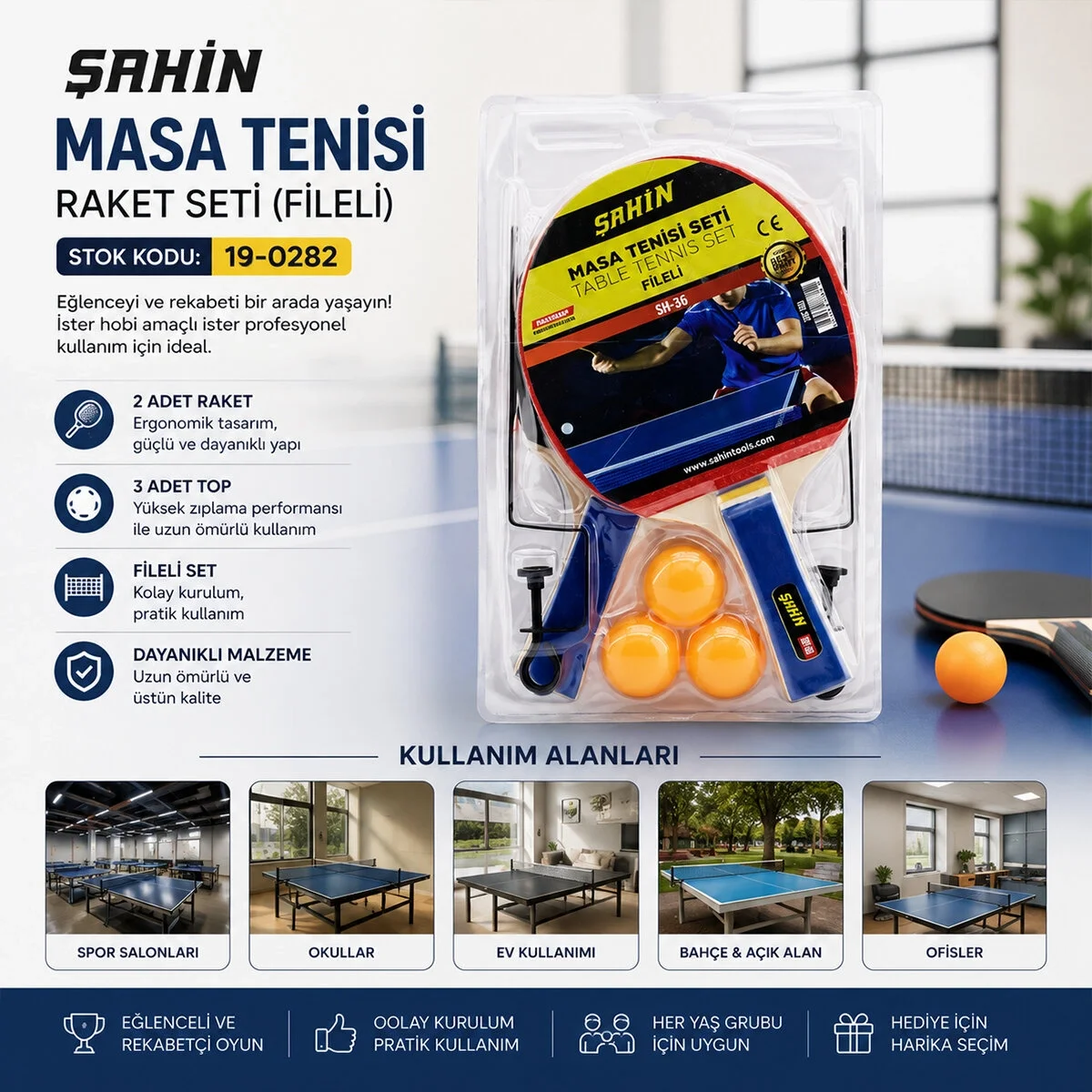 Masa Tenisi Fileli Pinpon Raket Seti 2pcs Raket - 3pcs Top - 1pcs File - Ayak Bx40 Fiyatı, Yorumları ve Özellikleri