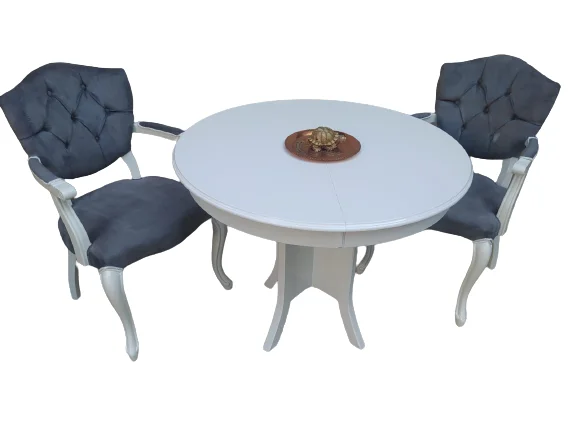 Masa Tk 18546 Model Kayın aslan ayk Kelebek sandaly 2ad Beyaz Açı