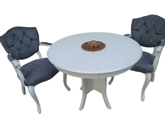 Masa Tk 18546 Model Kayın aslan ayk Kelebek sandaly 2ad Beyaz Açı