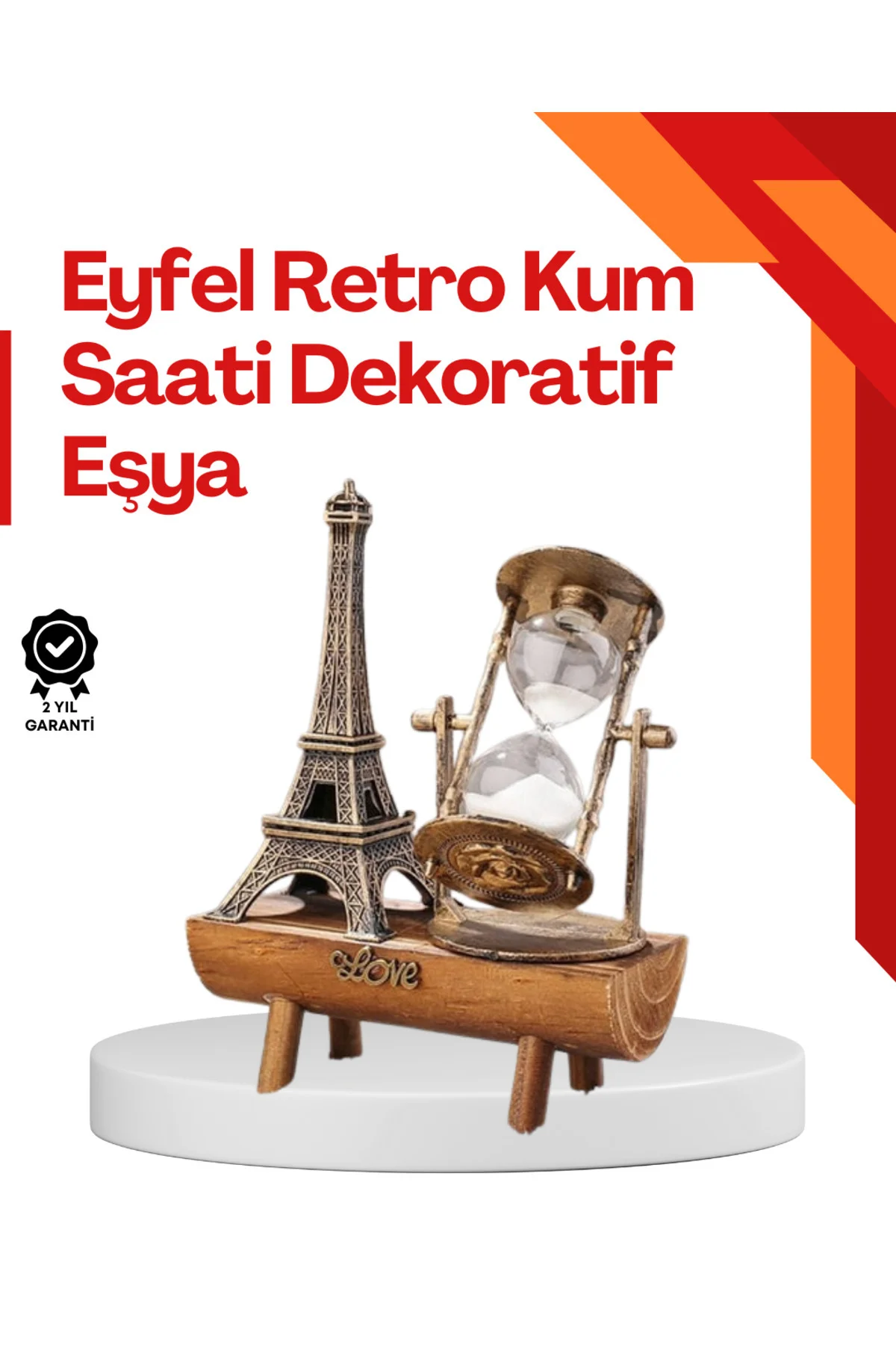 Masa Üstü Ahşap Kum Saati – Dekoratif, Dayanıklı Ve Şık