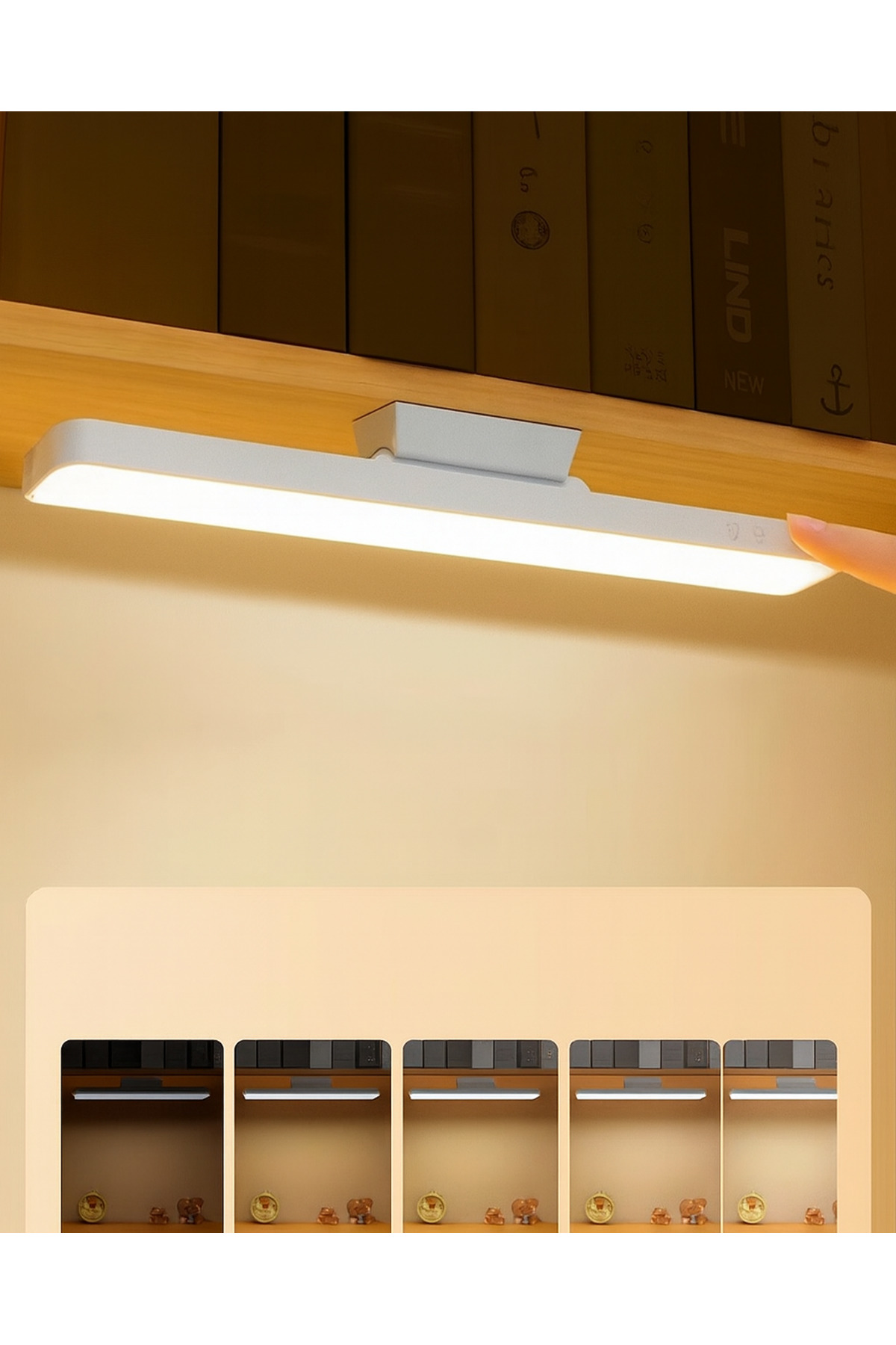 Pazar Kapısı Masa Üstü Dokunmatik 3 Renkli Şarjlı Led Lamba Okuma Lambası