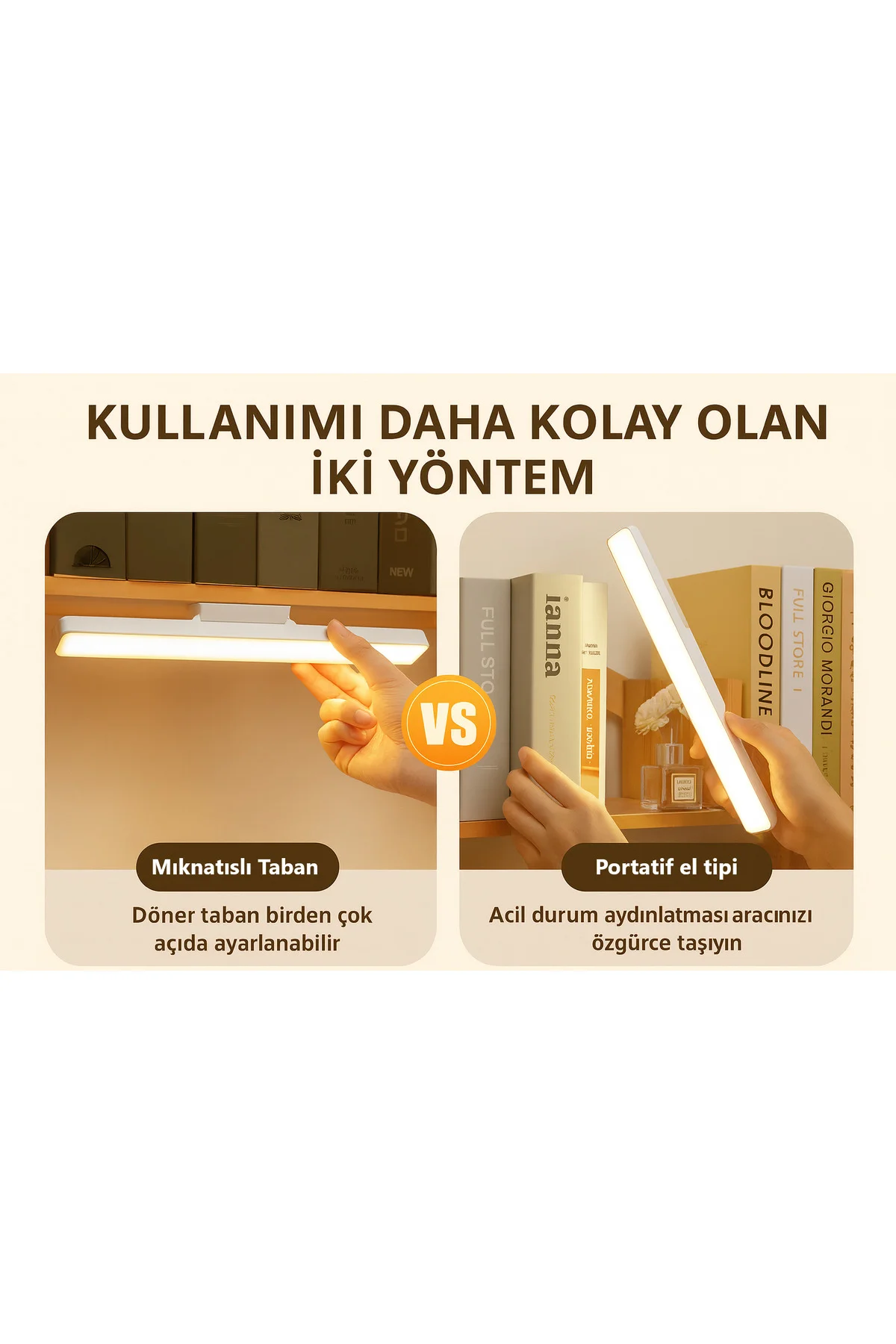 Masa Üstü Dokunmatik 3 Renkli Şarjlı Led Lamba Okuma Lambası