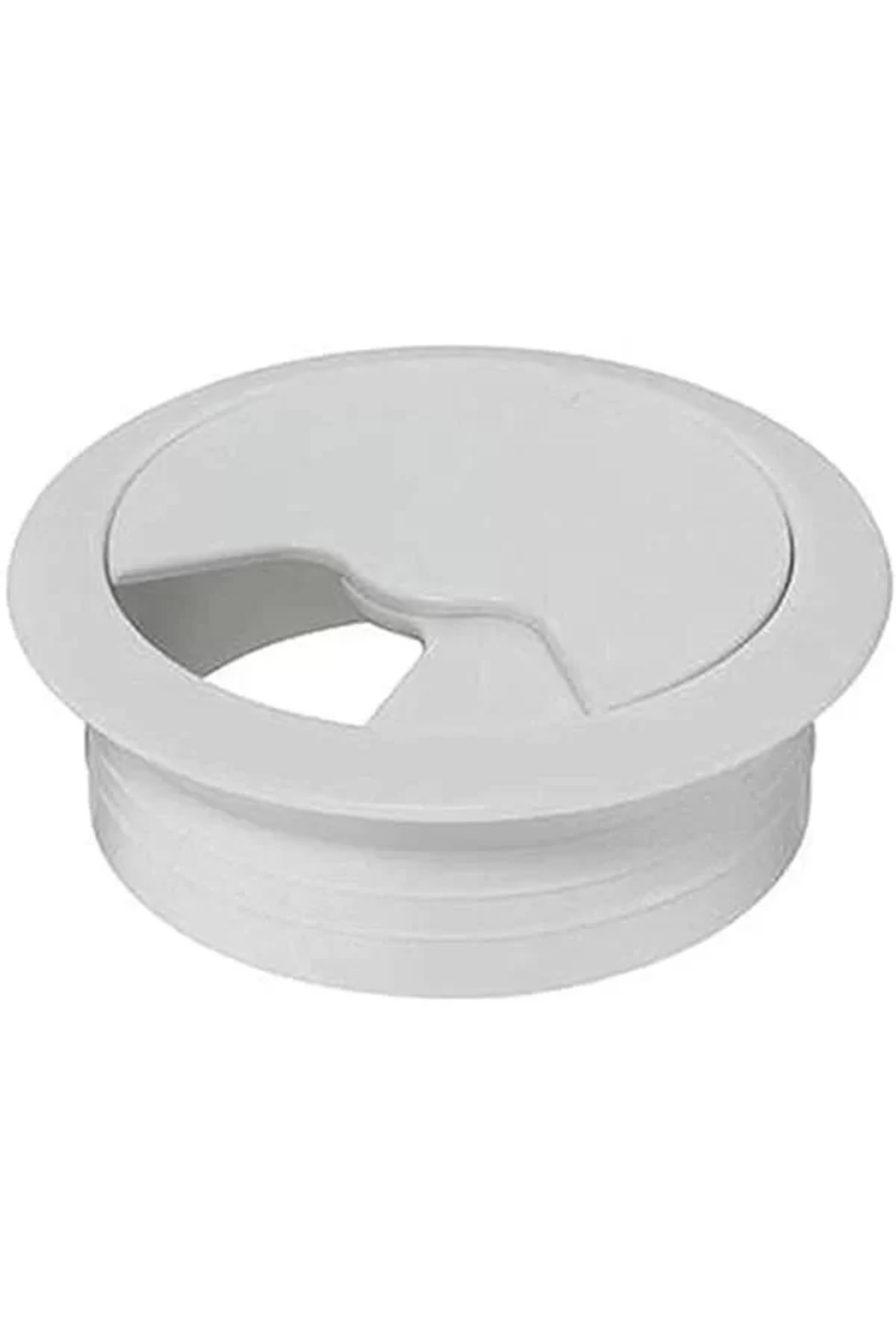 Nublado Masa Üstü Kablo Kanalı Deliği Kapağı Beyaz Masa Kapağı 6 Cm (5 Ad