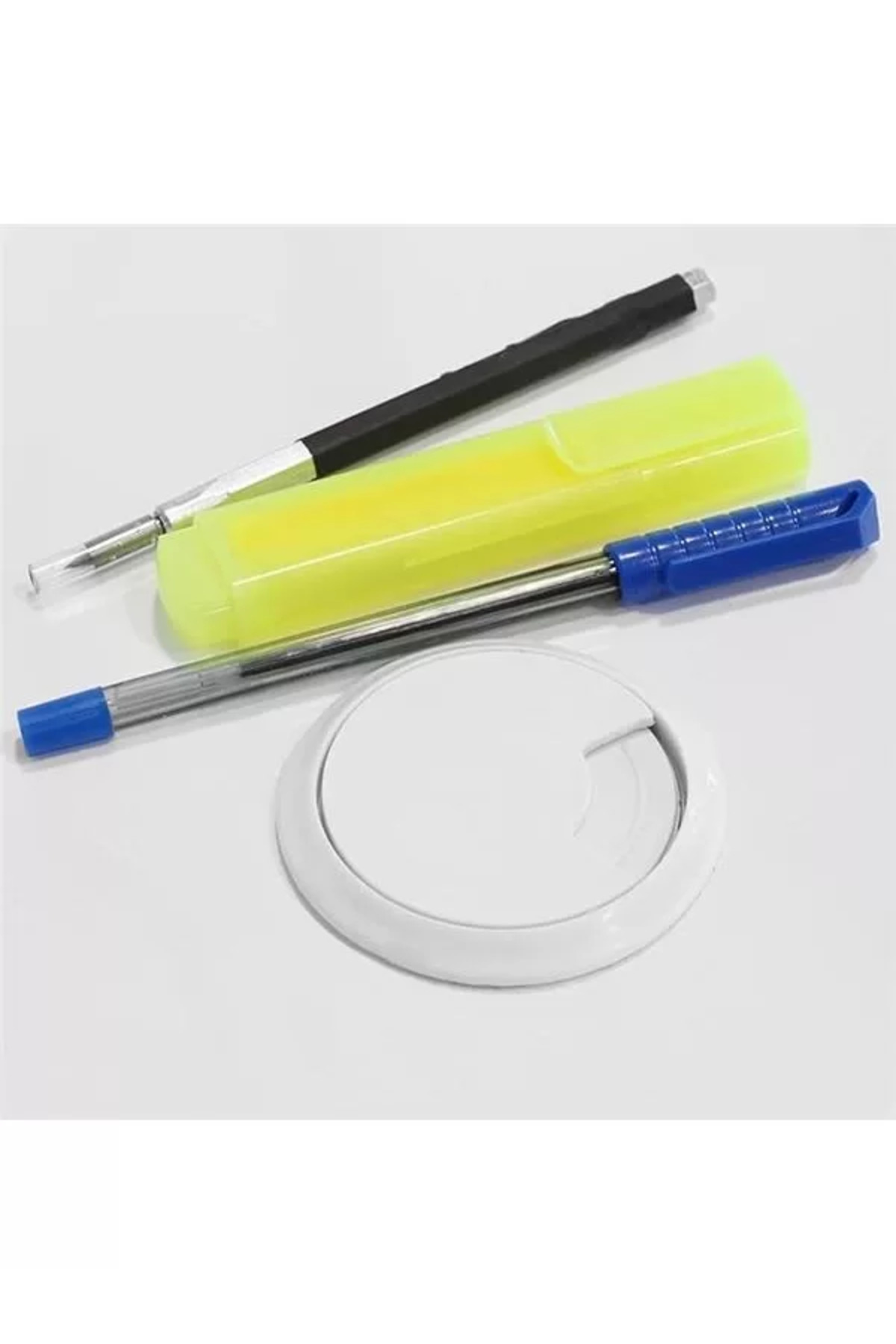 Nublado Masa Üstü Kablo Kanalı Deliği Kapağı Beyaz Masa Kapağı 6 Cm (5 Ad