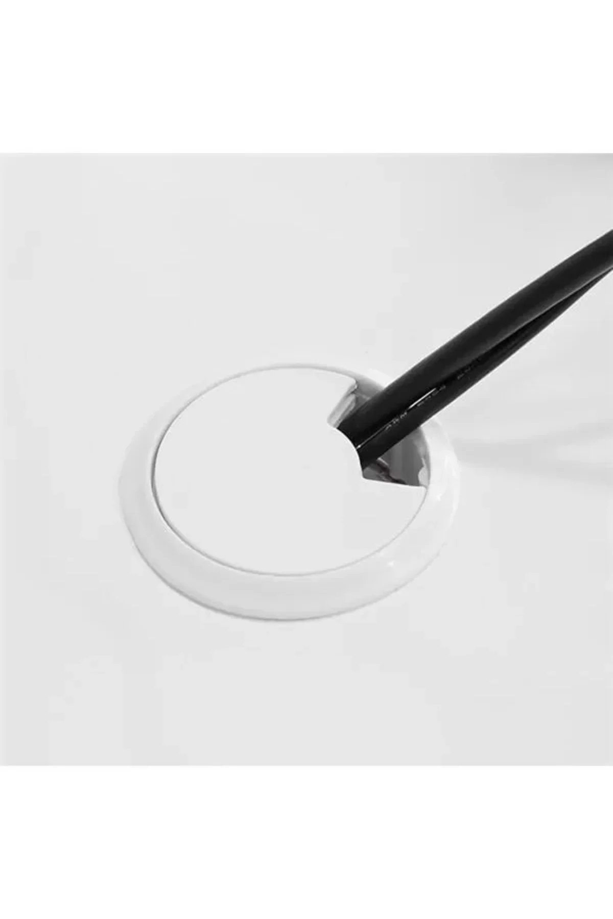 Masa Üstü Kablo Kanalı Deliği Kapağı Beyaz Masa Kapağı 6 Cm (5 AD