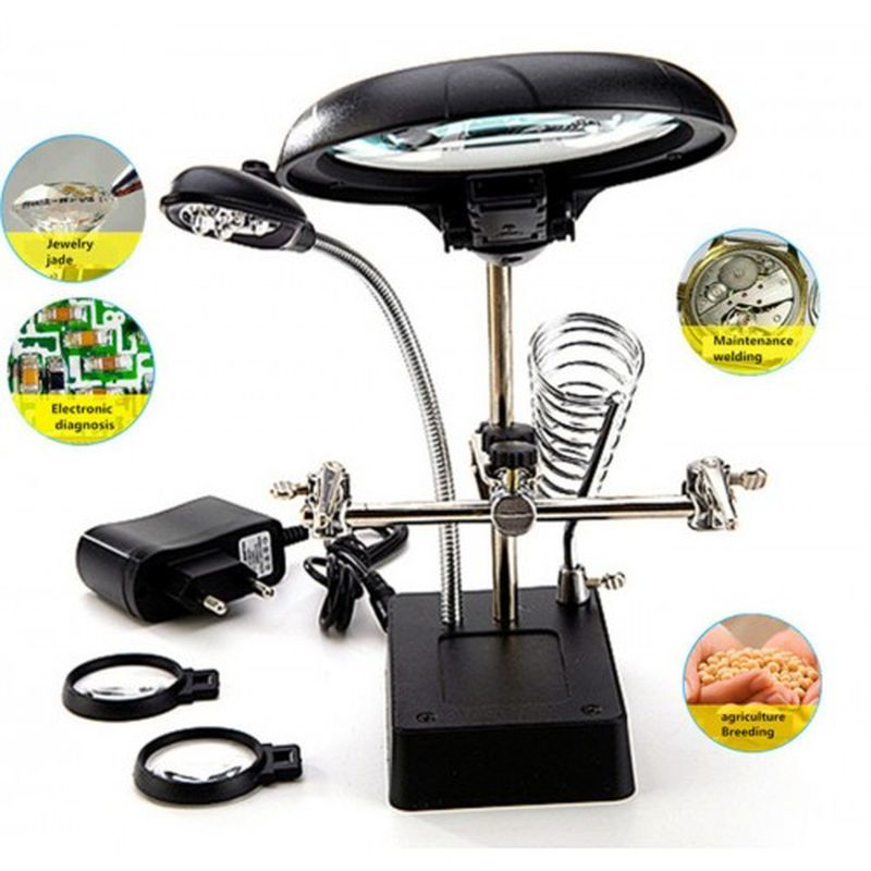 Masa Üstü Mandallı 2.5X90 Mm 7.5X34 Mm Mercekli Adaptörlu Işıklı