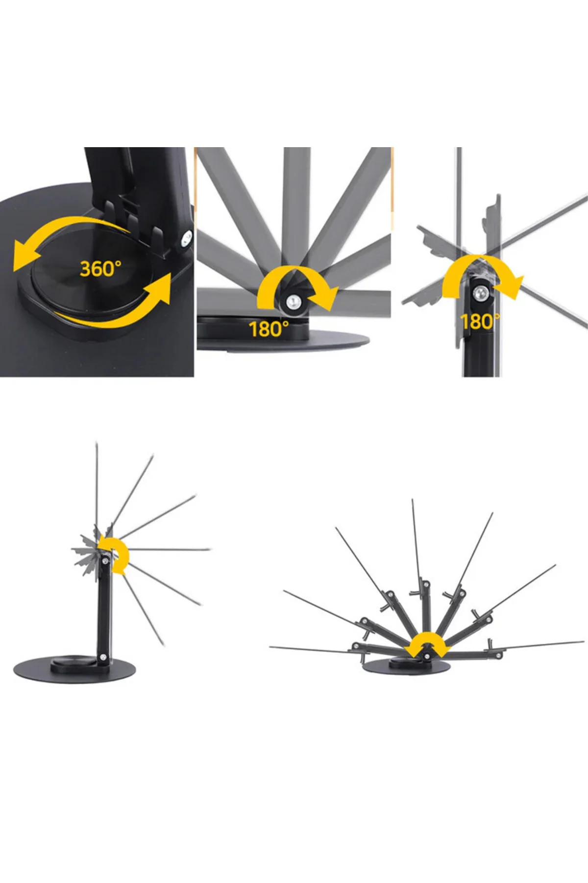 Masa Üstü Metal Tablet Tutucu - 360° Dönebilen Başlık