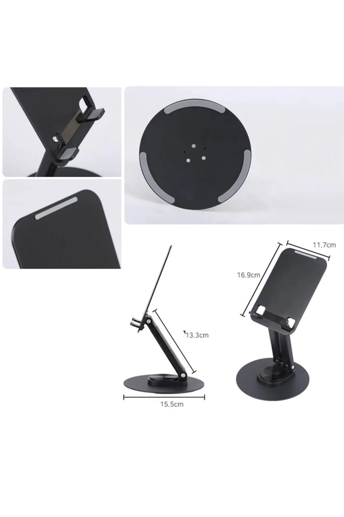 Masa Üstü Metal Tablet Tutucu - 360° Dönebilen Başlık