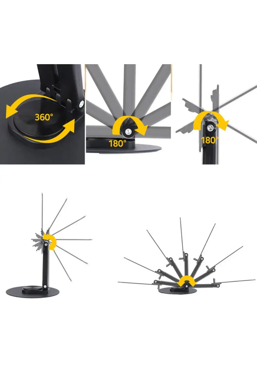 Masa Üstü Metal Tablet Tutucu - 360° Dönebilen Başlık