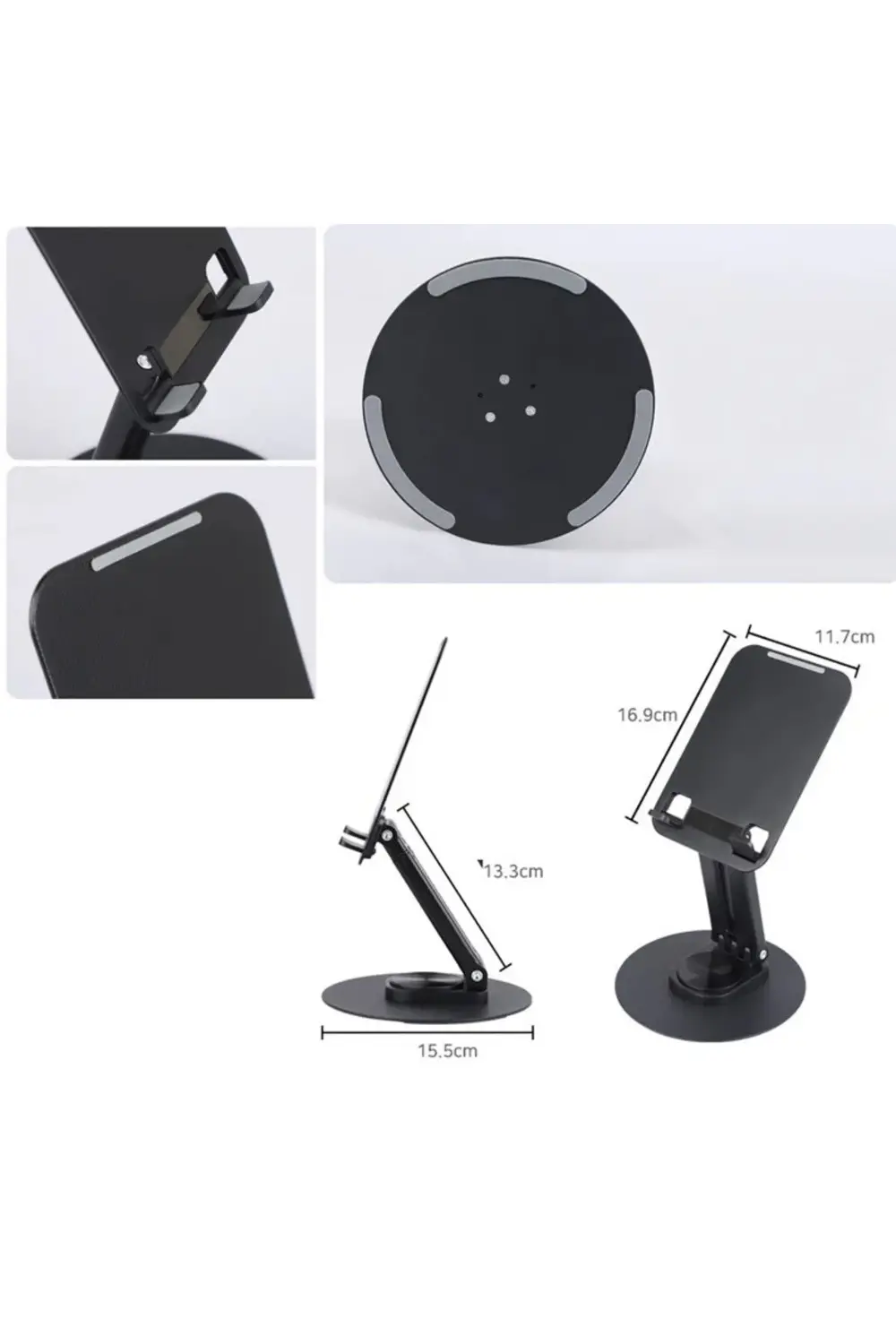 Masa Üstü Metal Tablet Tutucu - 360° Dönebilen Başlık