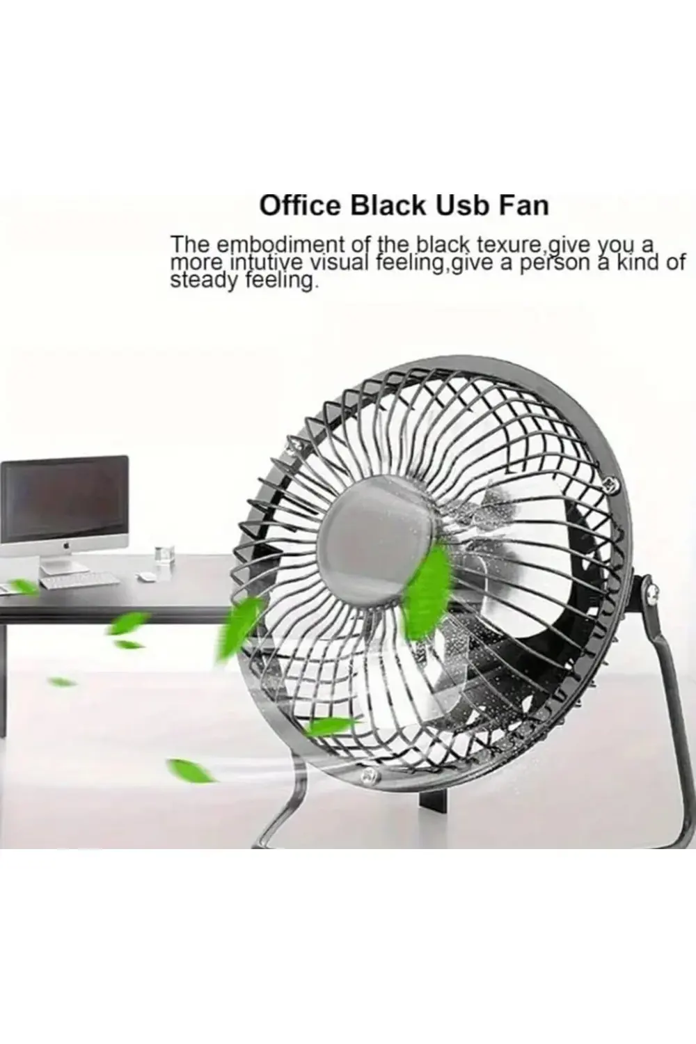 Masa Üstü Metal USB Mini Fan - Sessiz Soğutucu - 13.5 cm Çaplı 4