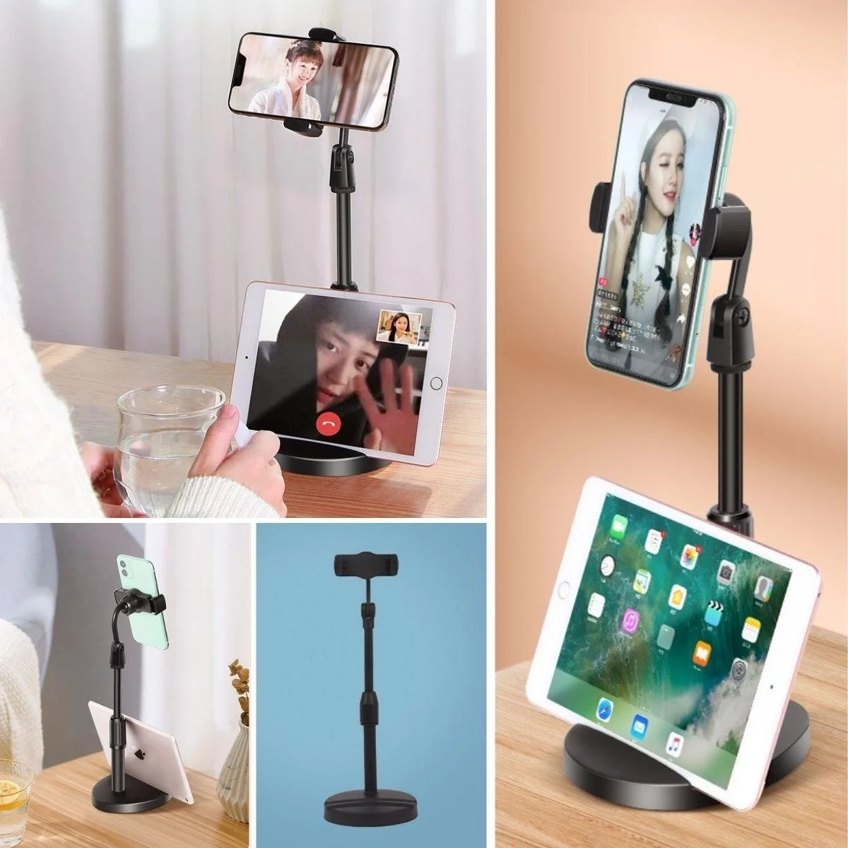 Masa Üstü Tablet Ve Telefon Tutucu Plastik Aparat Siyah Telefon Standı Bx40 Masa Üstü Tablet Ve Telefon Tutucu Plastik Aparat Siyah Telefon Standı Bx40