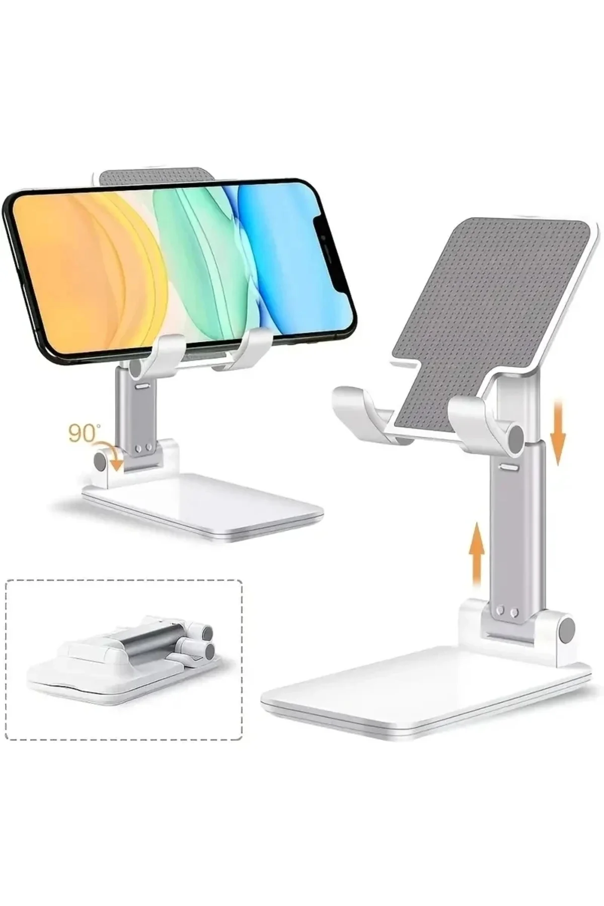 Masa Üstü Uzunluk Ayarlanabilir Akıllı Telefon Ve Tablet Tutucu 2 Kademeli Stand Masa Üstü Uzunluk Ayarlanabilir Akıllı Telefon Ve Tablet Tutucu 2 Kademeli Stand