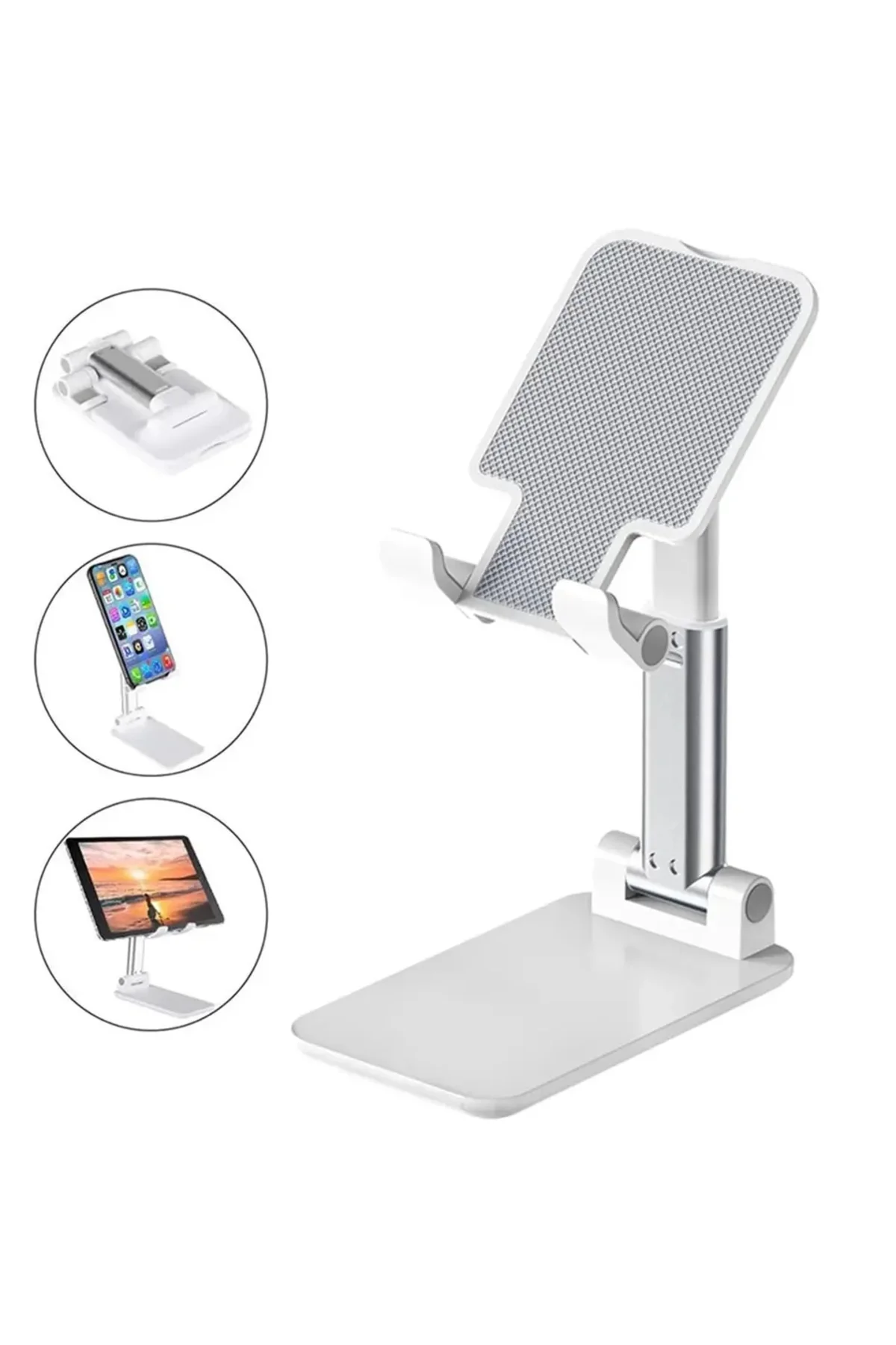 Masa Üstü Uzunluk Ayarlanabilir Akıllı Telefon Ve Tablet Tutucu 2 Kademeli Stand Masa Üstü Uzunluk Ayarlanabilir Akıllı Telefon Ve Tablet Tutucu 2 Kademeli Stand