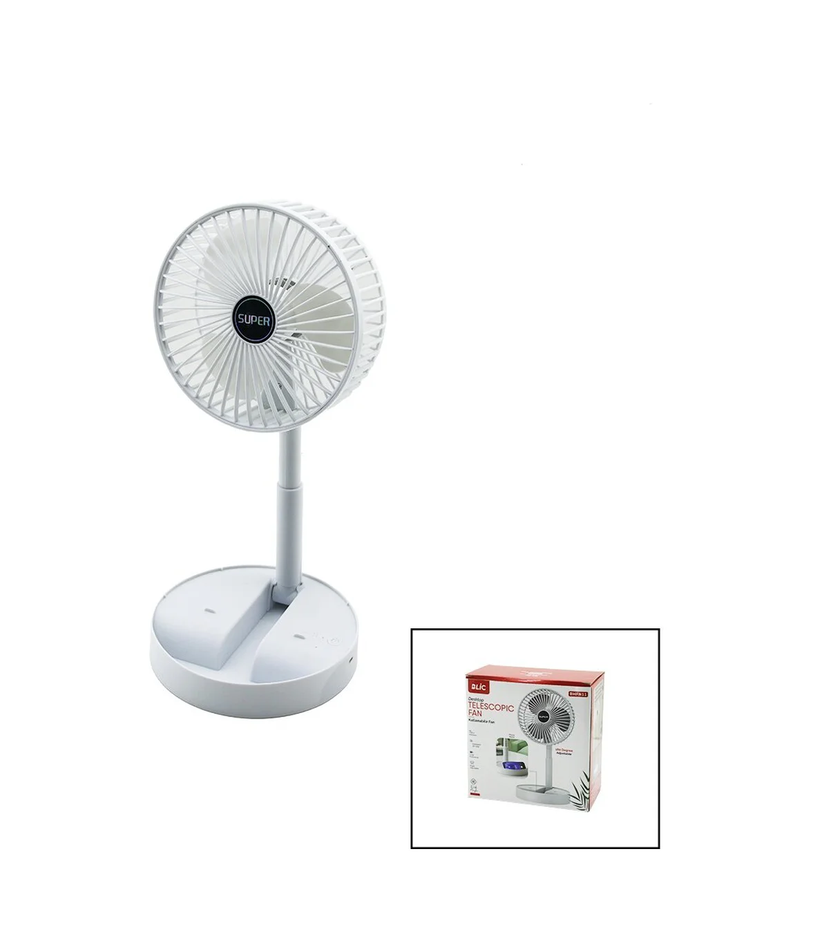 Masa Üstü Vantilatör Usb Şarjlı Katlanır Fan 16.4cm - Uzayan Ayak