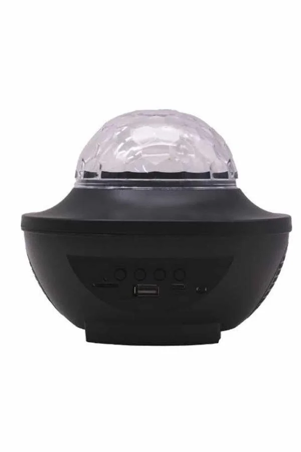 Masa ve Gece Lambası Renkli Projektör Disko Topu Bluetooth Hoparlör - 10 Renkli Galaksi ve Okyanus Efekti