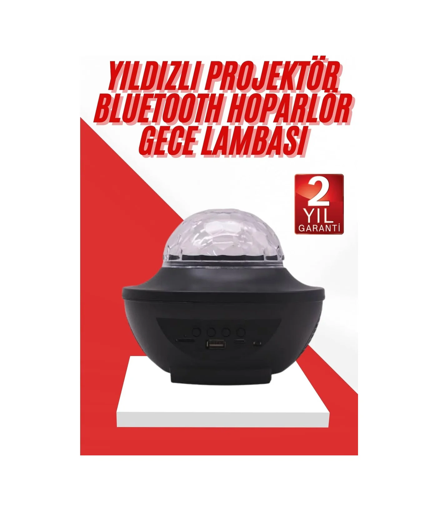 Masa Ve Gece Lambası Renkli Projektör Işıklı Disko Topu Bluetooth