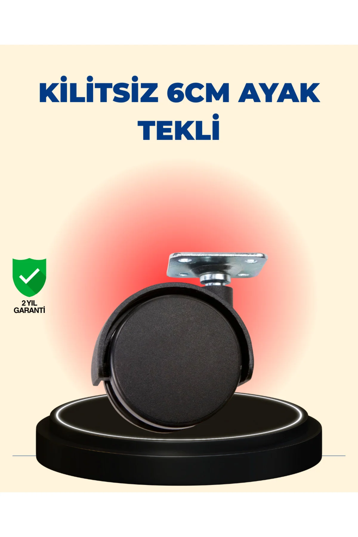 Masa ve Sehpa İçin 6 cm Kilitsiz Ayak Tekli