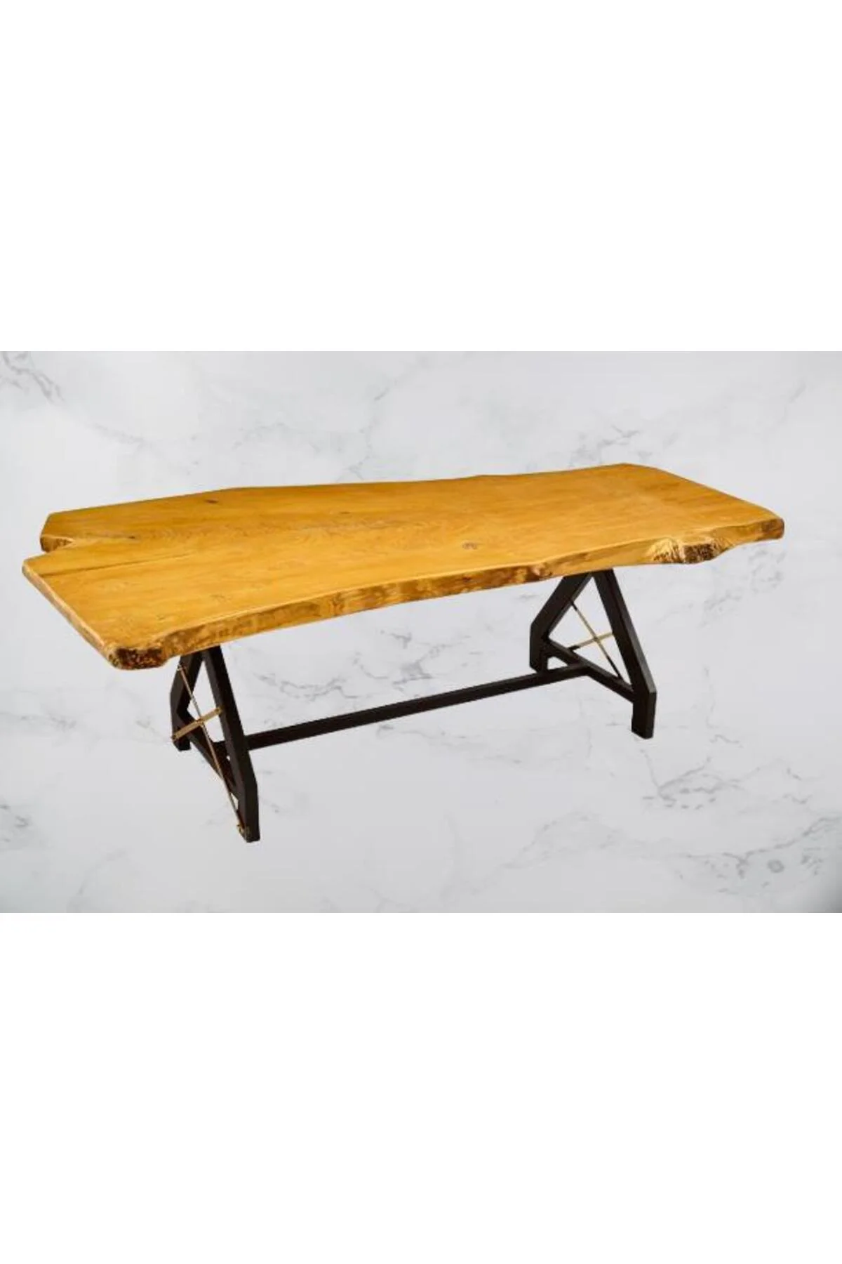Masa Zus2310 Model 90506 Naturel Doğal Kenar Kütük Masa Profil Metal Ayk El Yapım Masa Zus2310 Model 90506 Naturel Doğal Kenar Kütük Masa Profil Metal Ayk El Yapım - Görsel 6