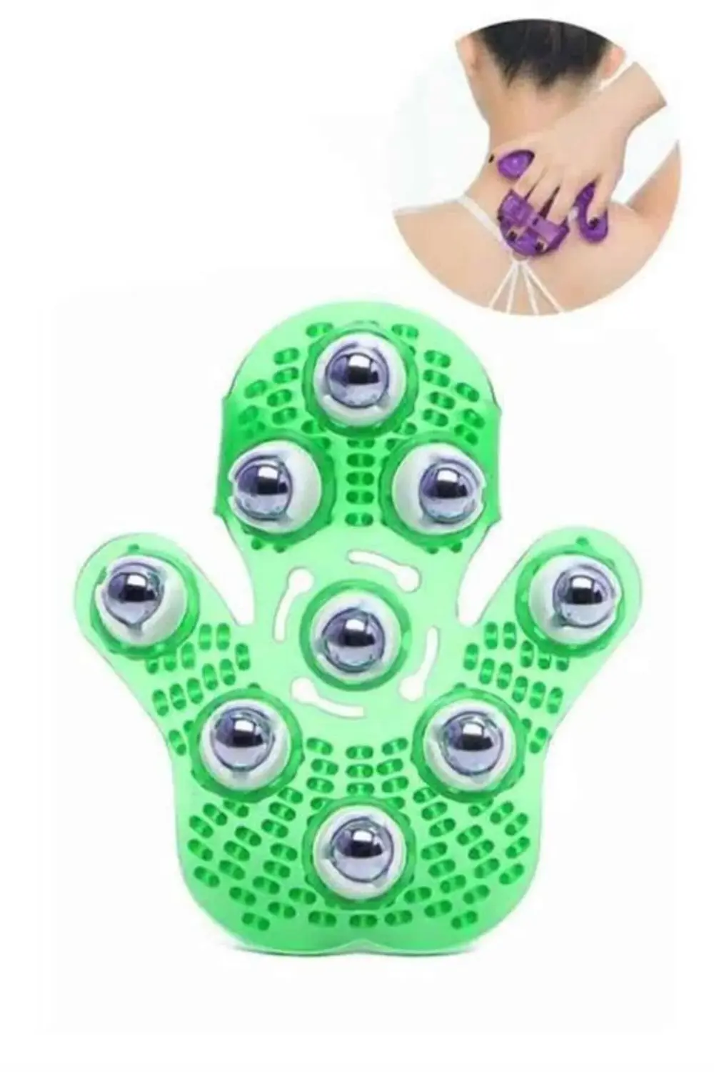 Masaj Aleti El Şeklinde Omuz Bacak Bilyeli Masaj Eldiveni El Şeki