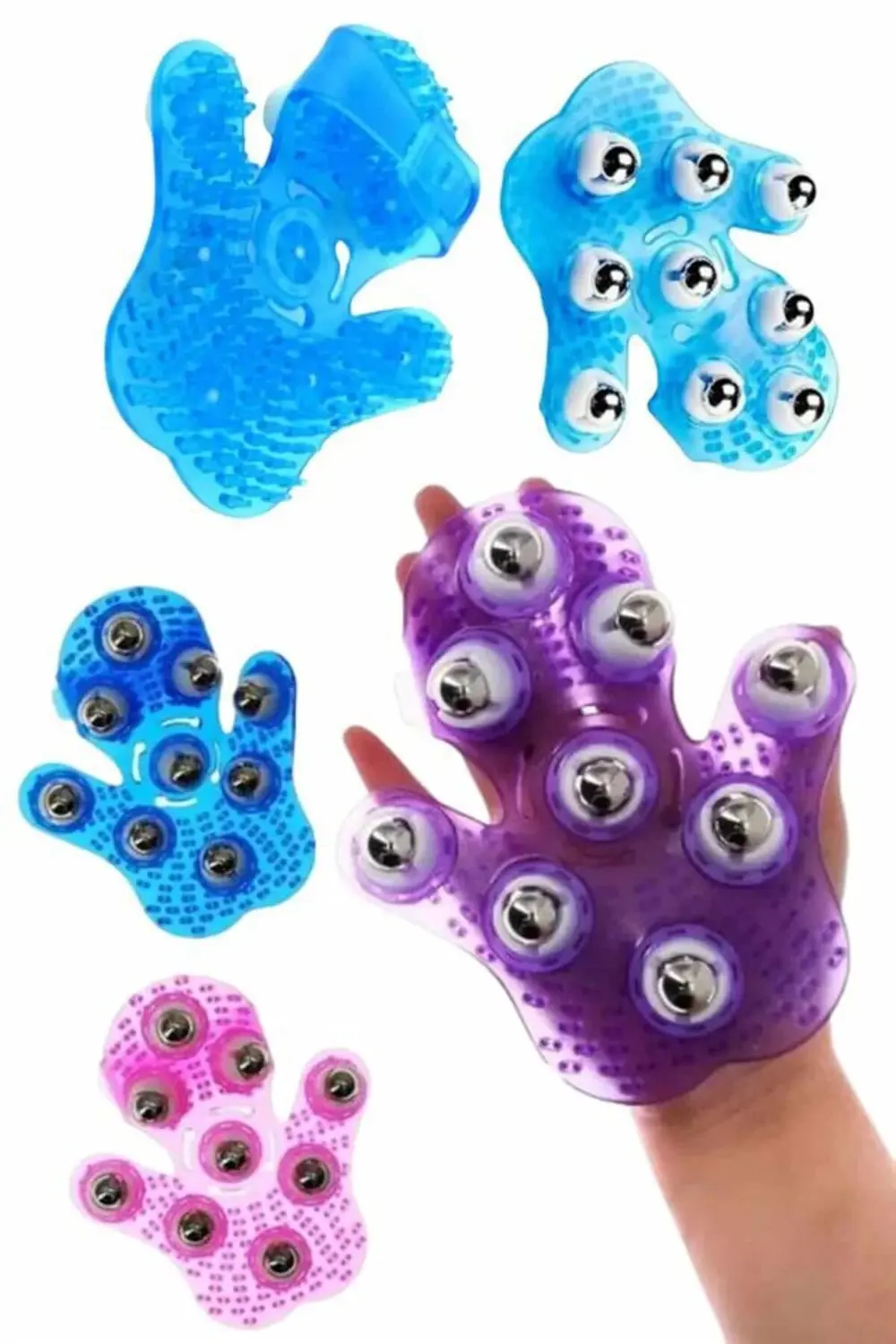 Masaj Aleti El Şeklinde Omuz Bacak Bilyeli Masaj Eldiveni El Şeki