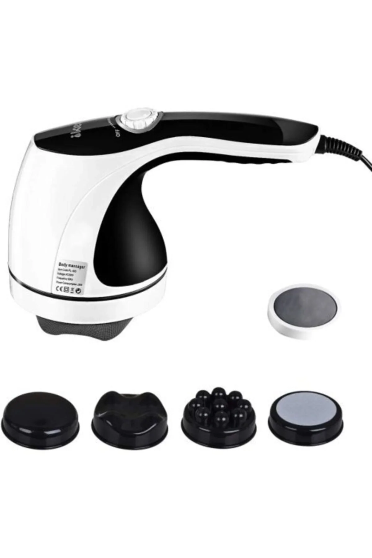 Masaj cihazı 4 başlıklı vücut masaj aleti elektrikli titreşimli ergonomik tasarım