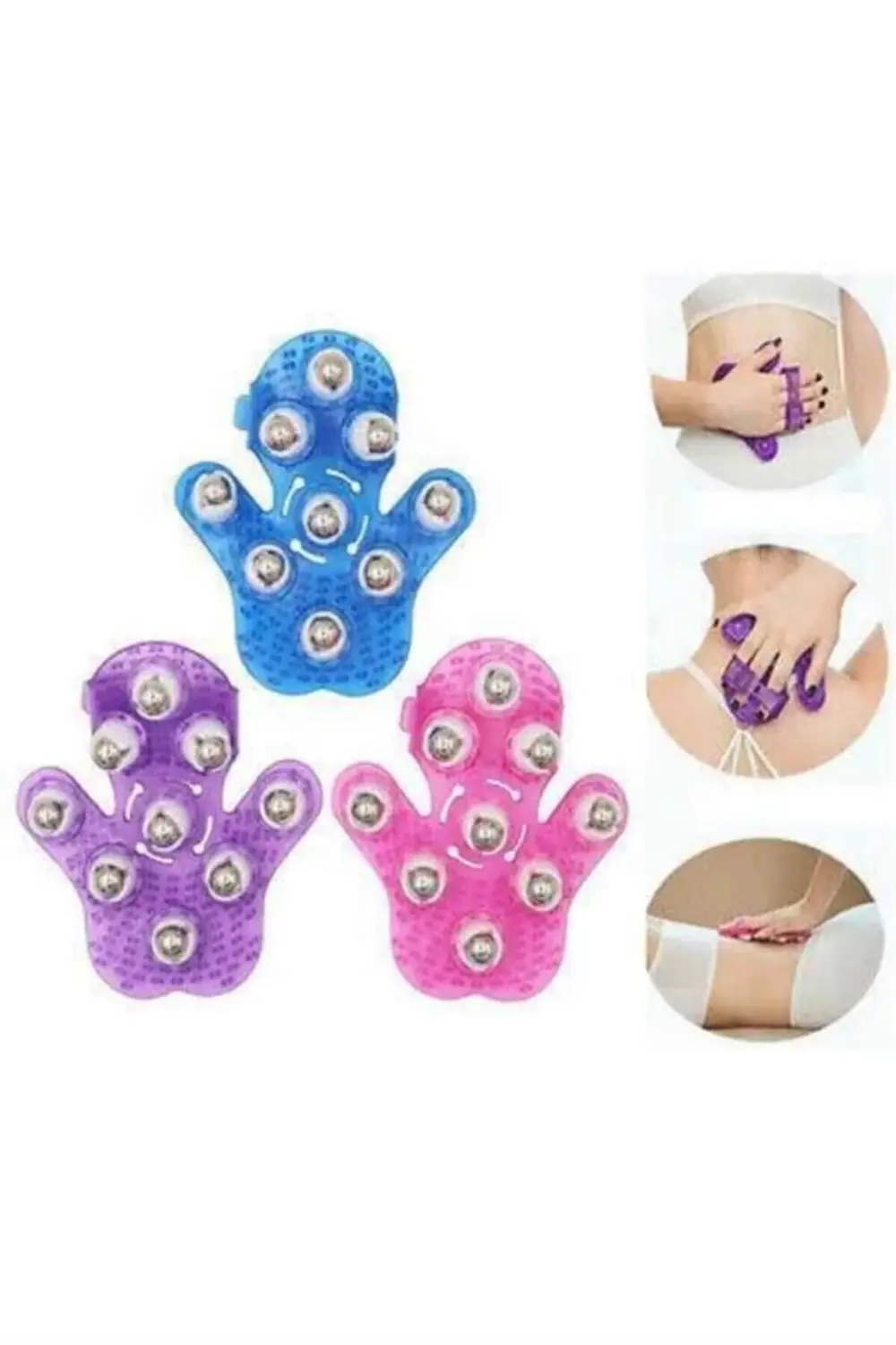 Masaj Eldiveni 9 Bilyeli Palm Masaj Eldiven Tam Vücut