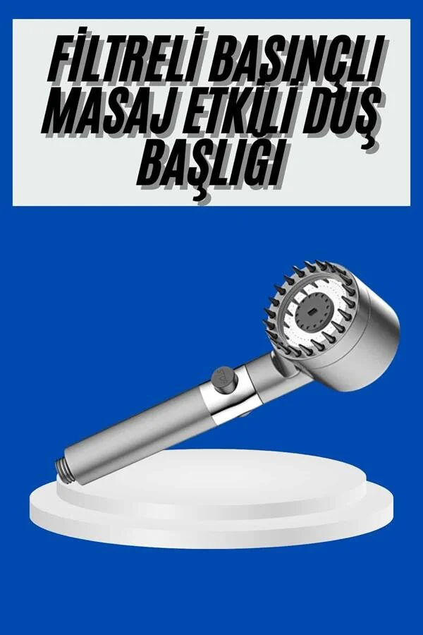 Masaj Etkili Su Basınçlı Duş Başlığı - Ergonomik Tasarım ve Su Tasarruflu