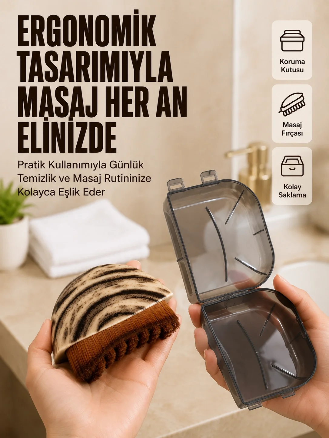 Masaj Fırçası Ahşap Desenli Yumuşak Kıllı Vücut Temizleme ve Banyo Fırçası Masaj Fırçası Ahşap Desenli Yumuşak Kıllı Vücut Temizleme ve Banyo Fırçası