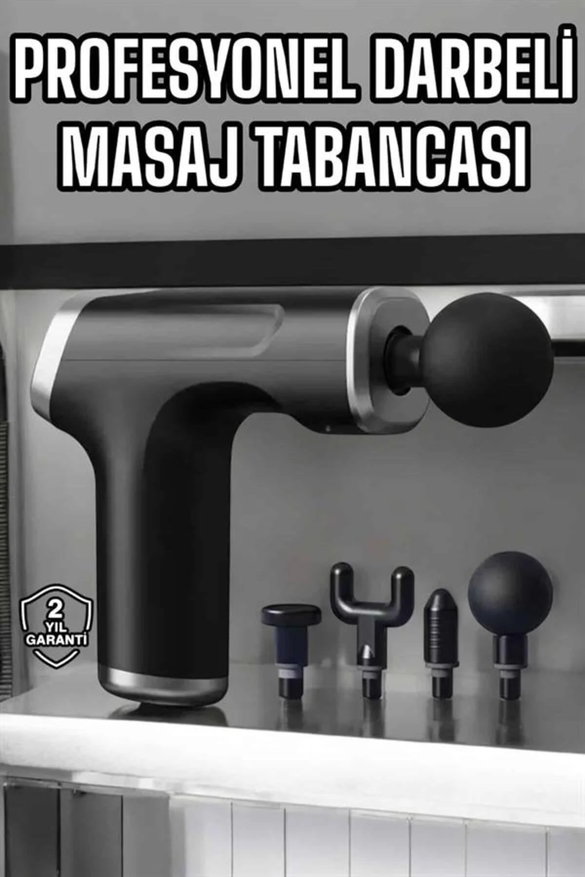 Masaj Tabancası 4 Başlıklı Kas Ve Vücut Ağrıları İçin Şarjlı Darbeli - Görsel 2