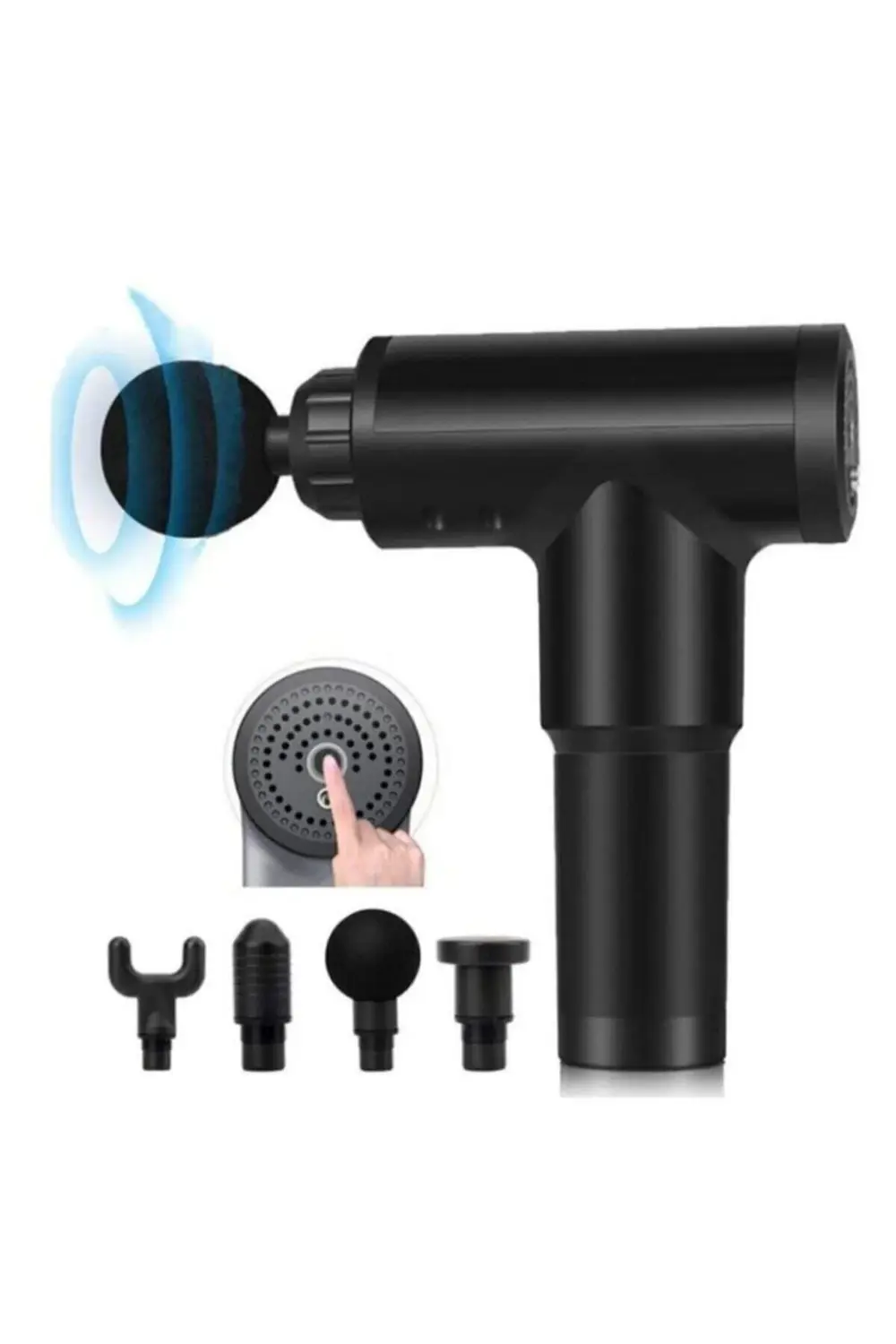 Masaj Tabancası Sporcu Masaj Aleti 4 Başlıklı Şarjlı