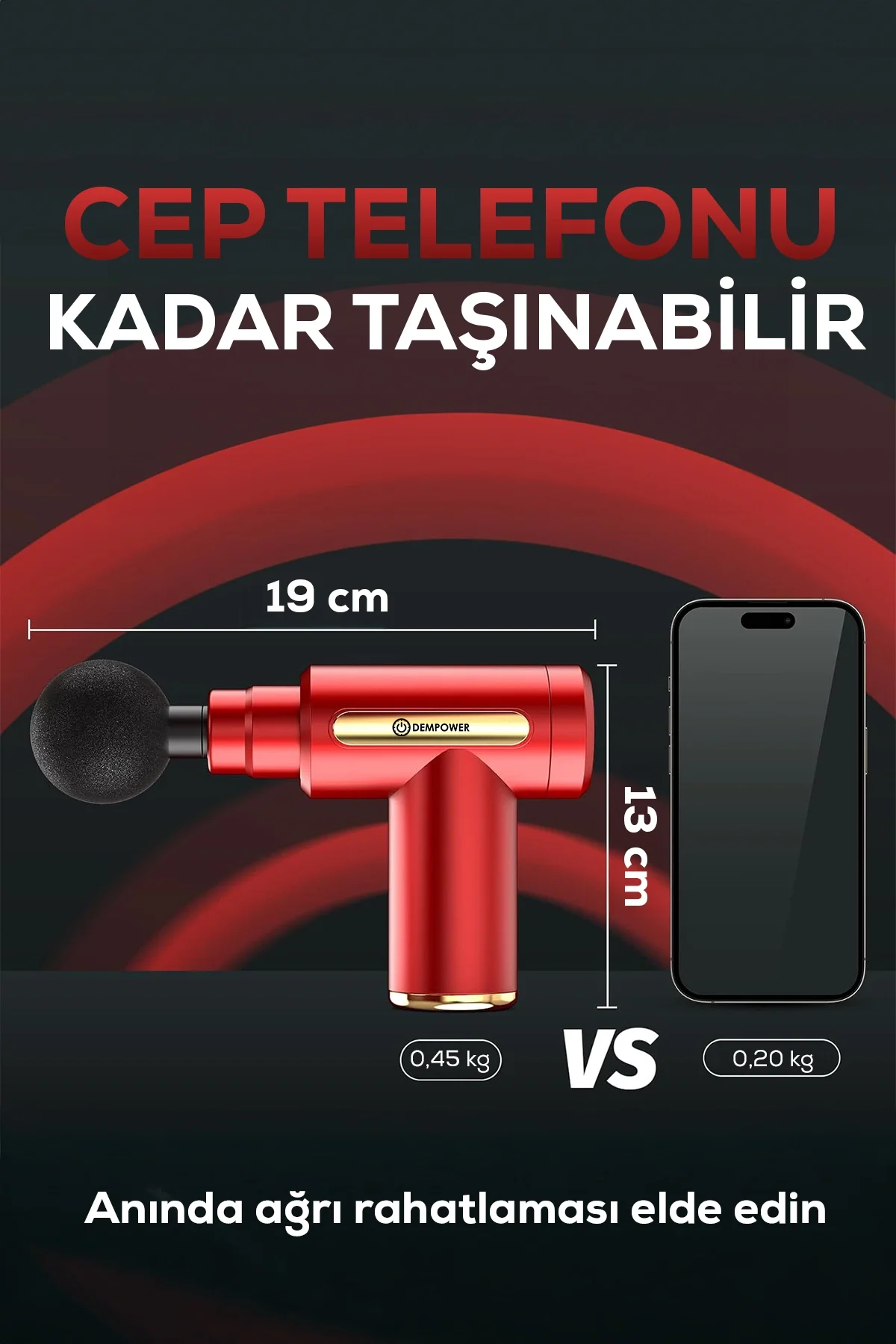 Masaj tabancası titreşimli 4 başlıklı mavi 19x13 cm - Süpermarket - Sağlık Kategorisi