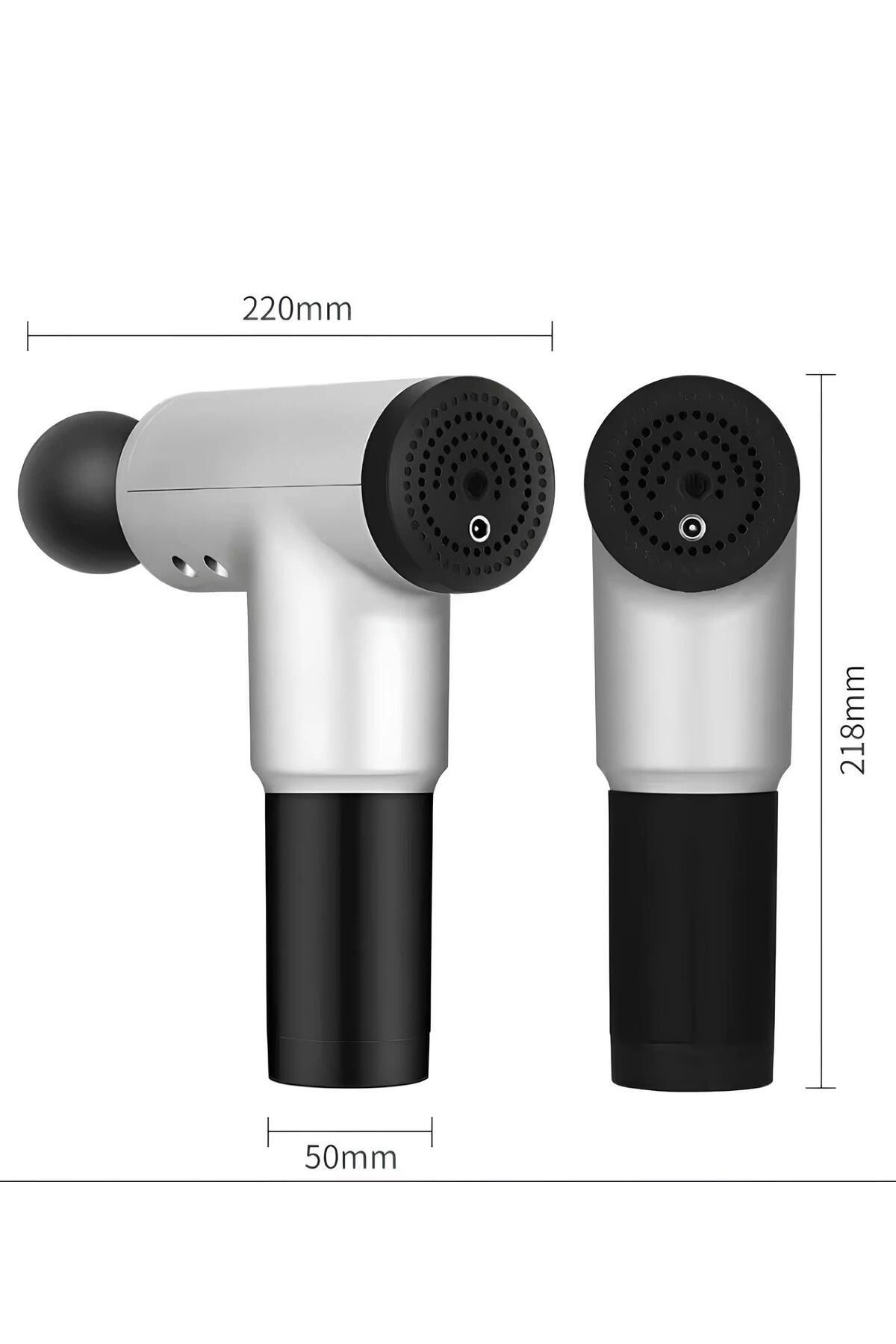 Yusuftex Masaj Tabancası 4 Başlıklı Sporcu Masaj Aleti 6 Kademeli Boyun Be