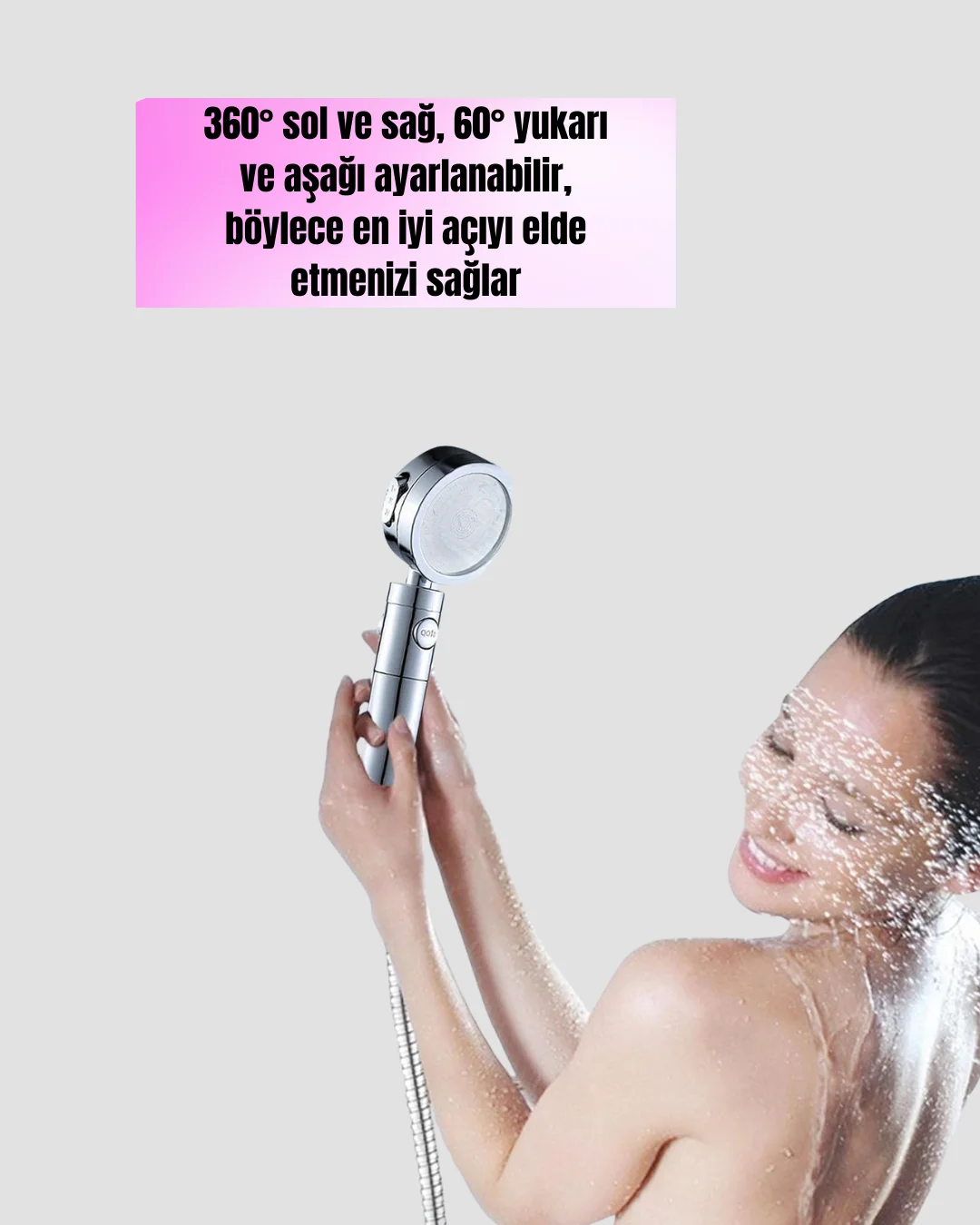 Masaj ve Yağmur Modlu Su Tasarruflu Duş Başlığı
