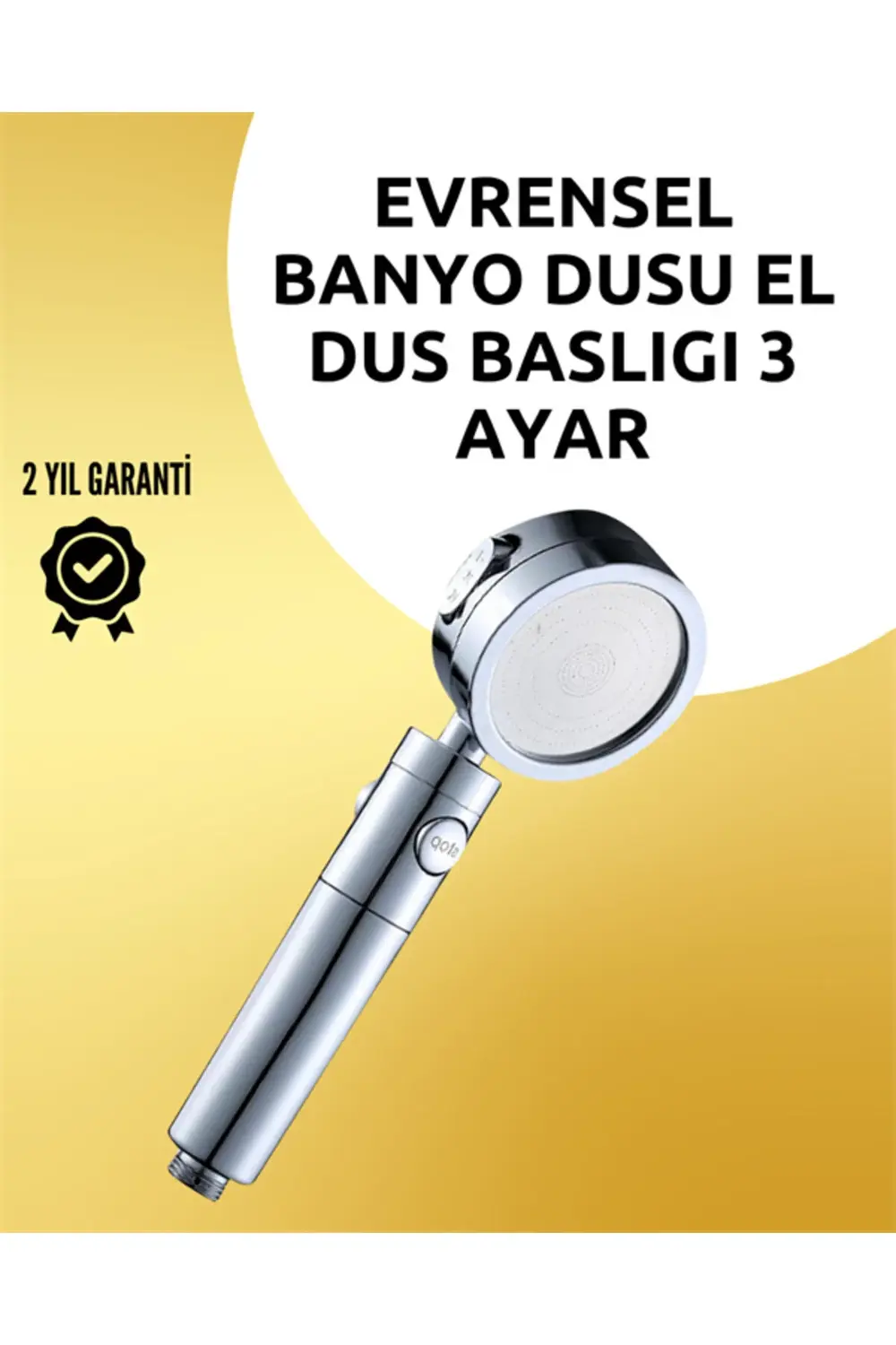 Masaj ve Yağmur Modlu Çok İşlevli Paslanmaz Çelik Duş Başlığı